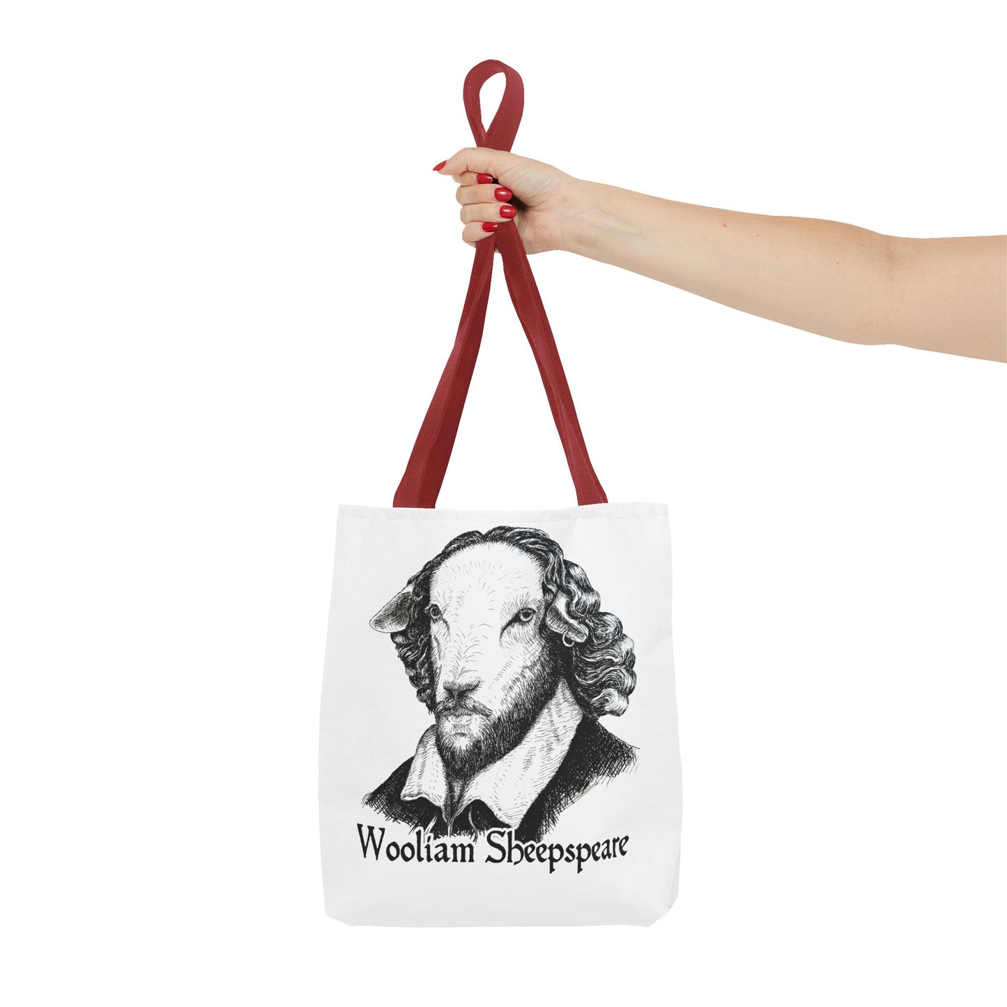 Shakespeare Sheep Tote Bag, Wooliam Sheepspeare, Baaard of Avon, Fun Functional Carryall, Literary Gift, Book Lover Bag