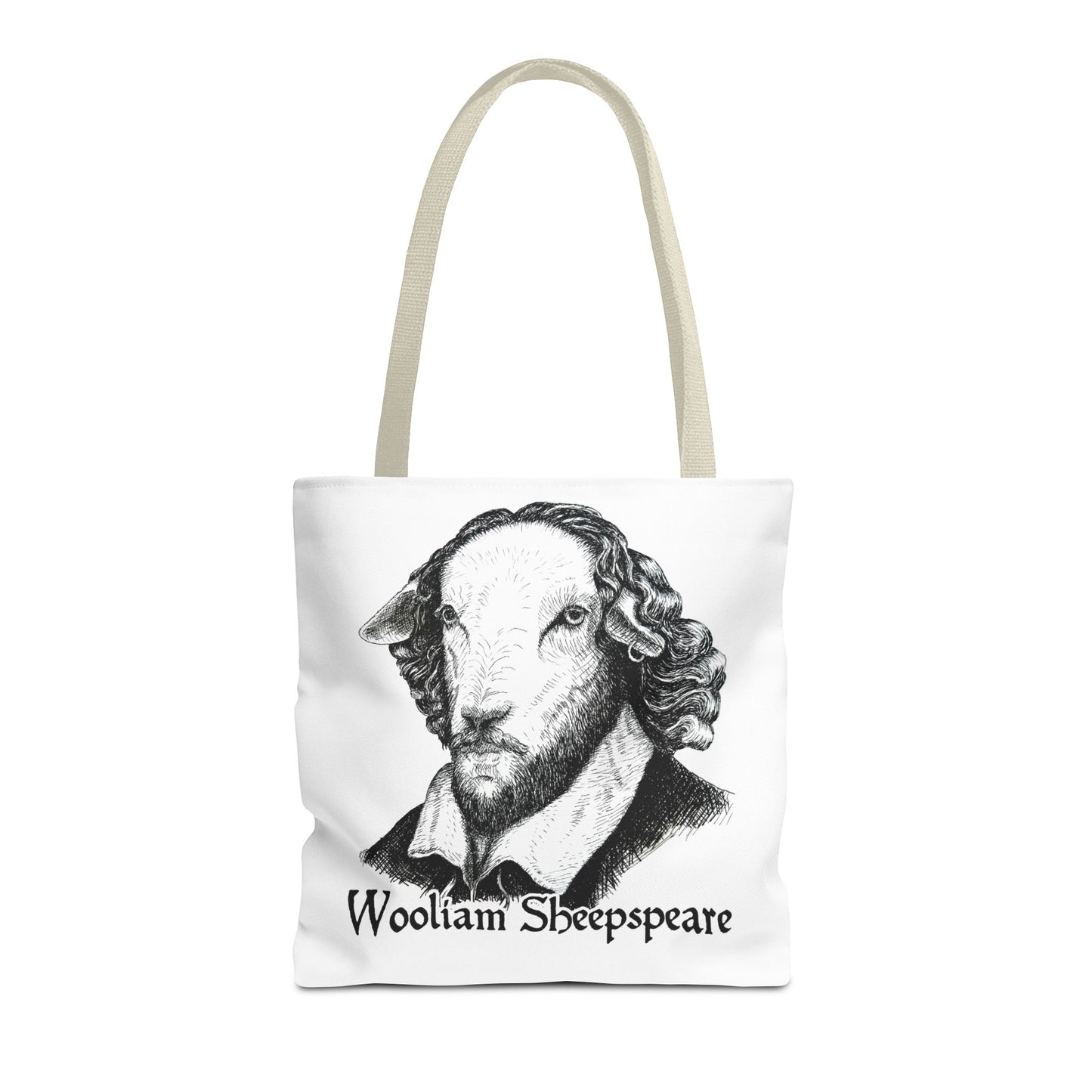 Shakespeare Sheep Tote Bag, Wooliam Sheepspeare, Baaard of Avon, Fun Functional Carryall, Literary Gift, Book Lover Bag