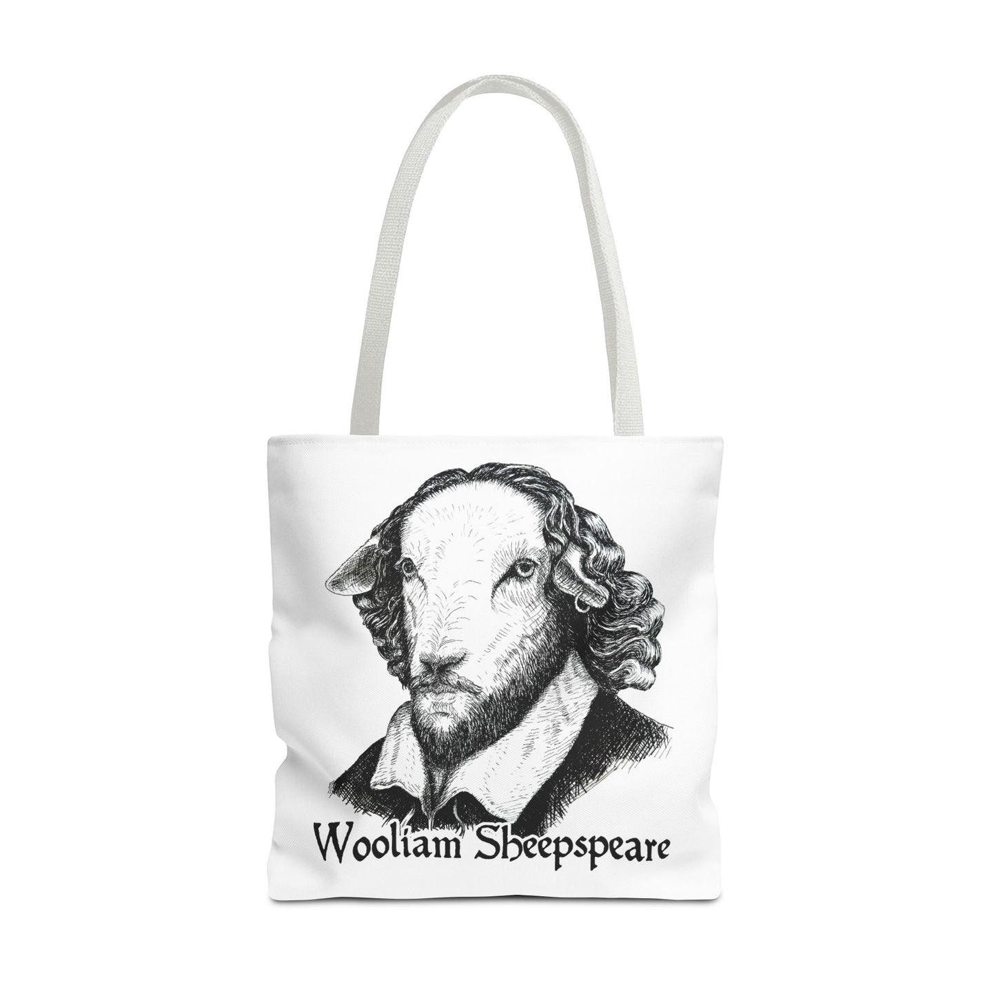 Shakespeare Sheep Tote Bag, Wooliam Sheepspeare, Baaard of Avon, Fun Functional Carryall, Literary Gift, Book Lover Bag
