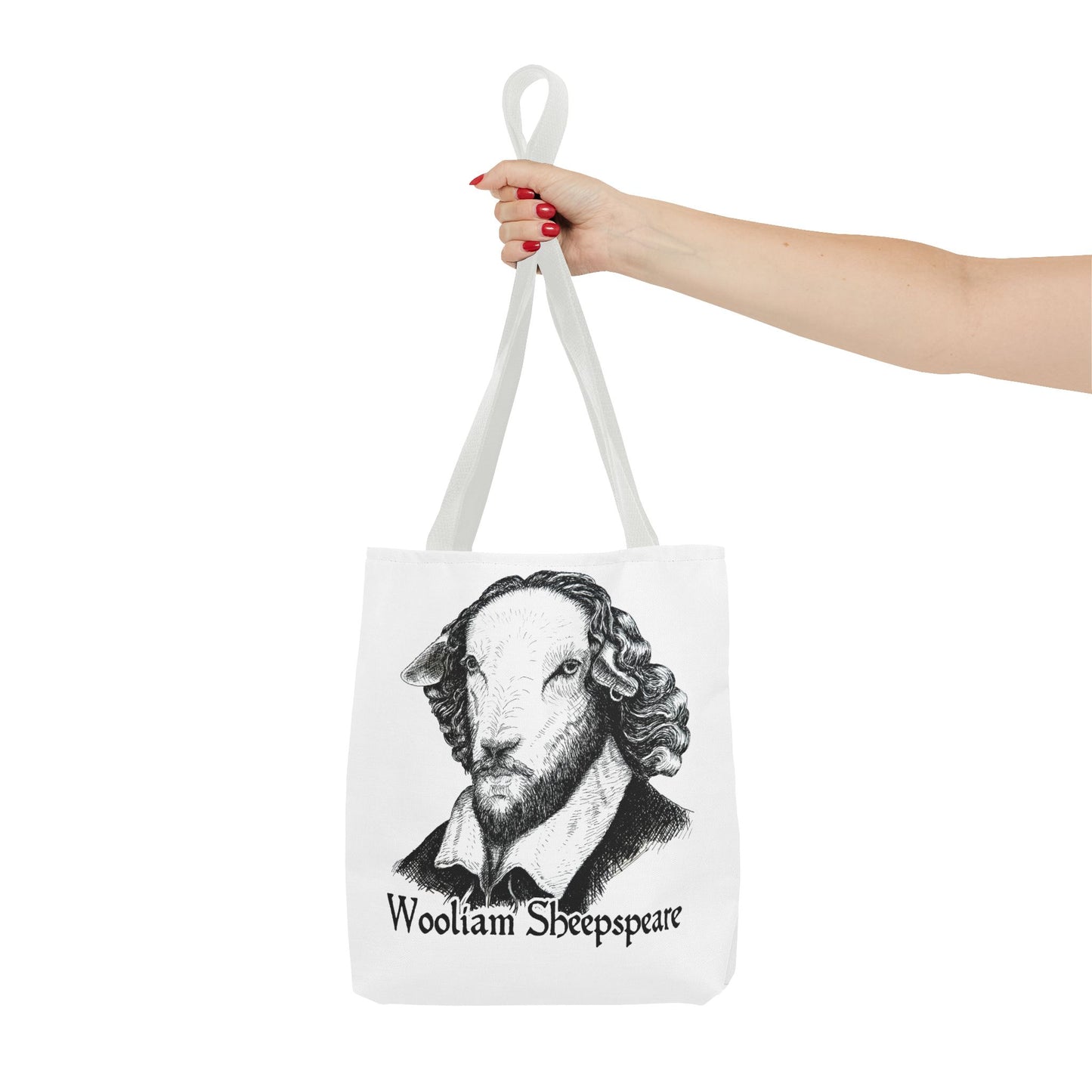 Shakespeare Sheep Tote Bag, Wooliam Sheepspeare, Baaard of Avon, Fun Functional Carryall, Literary Gift, Book Lover Bag