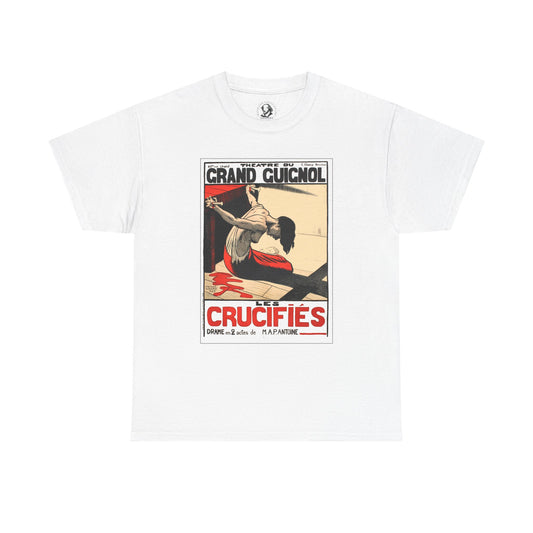 Grand Guignol Shirt - Les Crucifies - Vintage French Horror Theater Poster Tee, Gothic Creepy Halloween Graphic Shirt