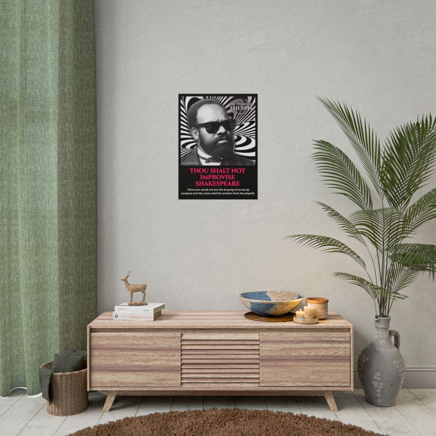 Actor Commandments Print - "Thou Shalt Not Improvise Shakespeare" - Funny Theatre Wall Art, Gifts for Actors, Drama Teachers