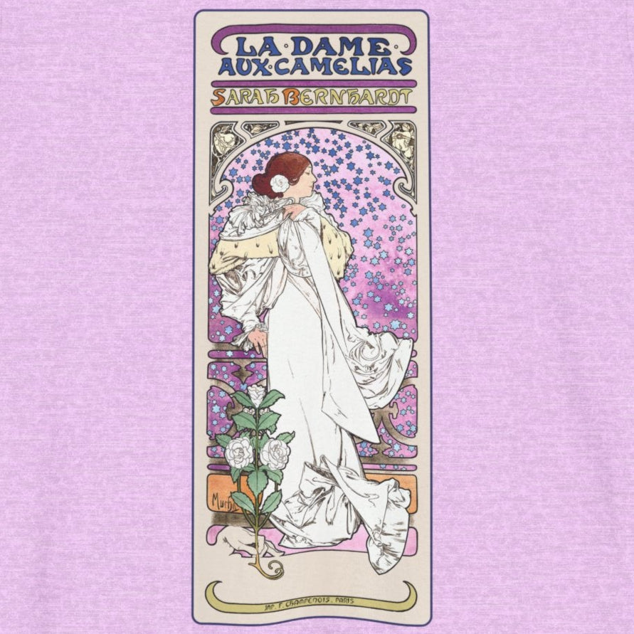 Sarah Bernhardt 'Camille' Art Nouveau T-Shirt - Alphonse Mucha Design | Bella+Canvas 3001 | Limited Edition Tee | Free Shipping