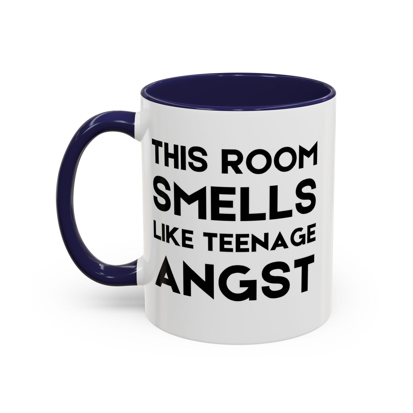 This Room Smells Like Teenage Angst - Classroom Clapback: Accent Coffee Mug (11, 15oz)