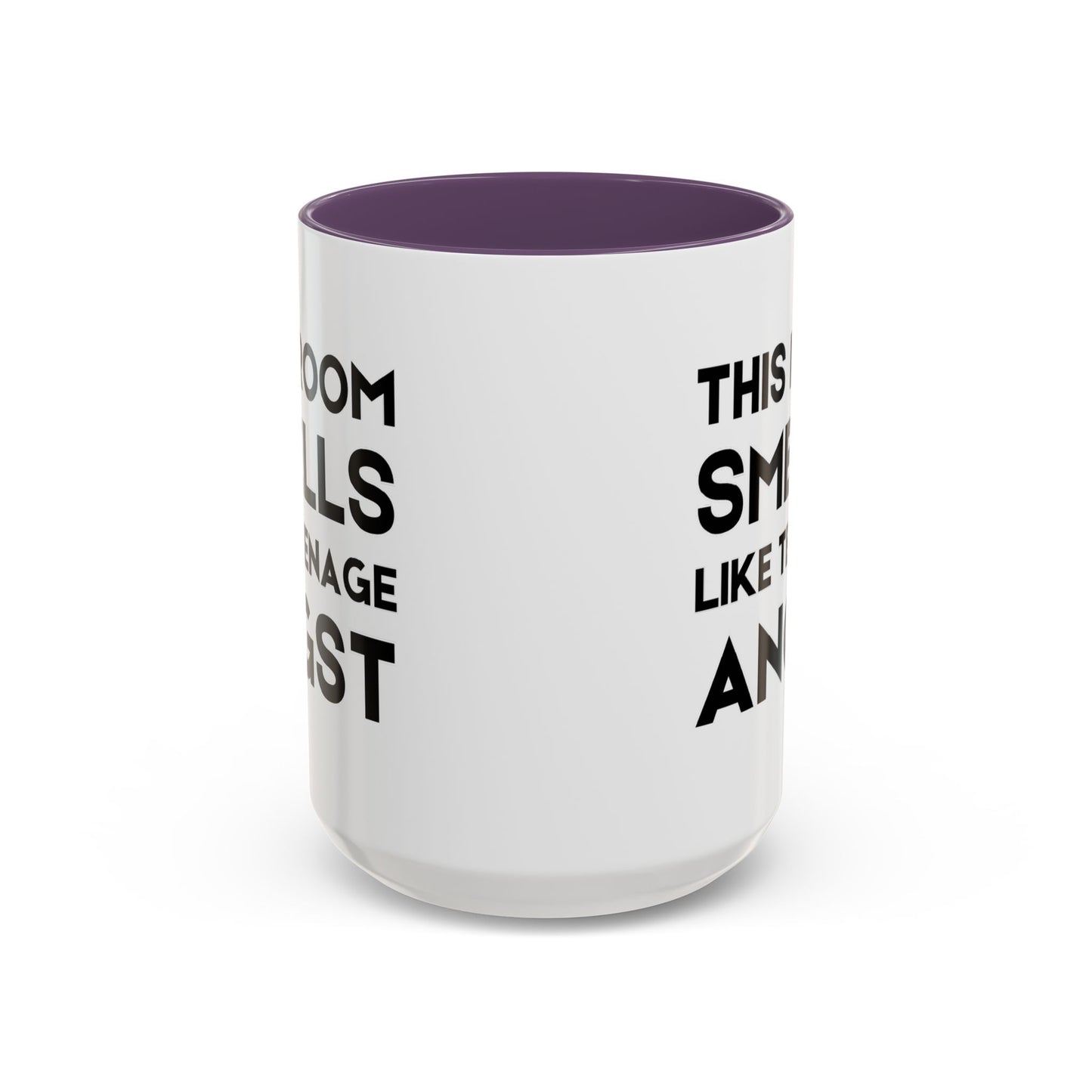 This Room Smells Like Teenage Angst - Classroom Clapback: Accent Coffee Mug (11, 15oz)