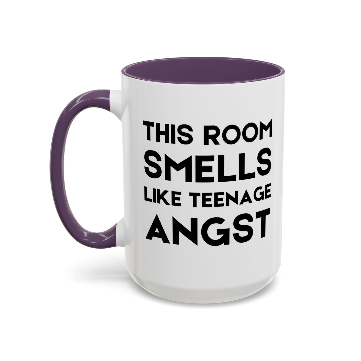 This Room Smells Like Teenage Angst - Classroom Clapback: Accent Coffee Mug (11, 15oz)