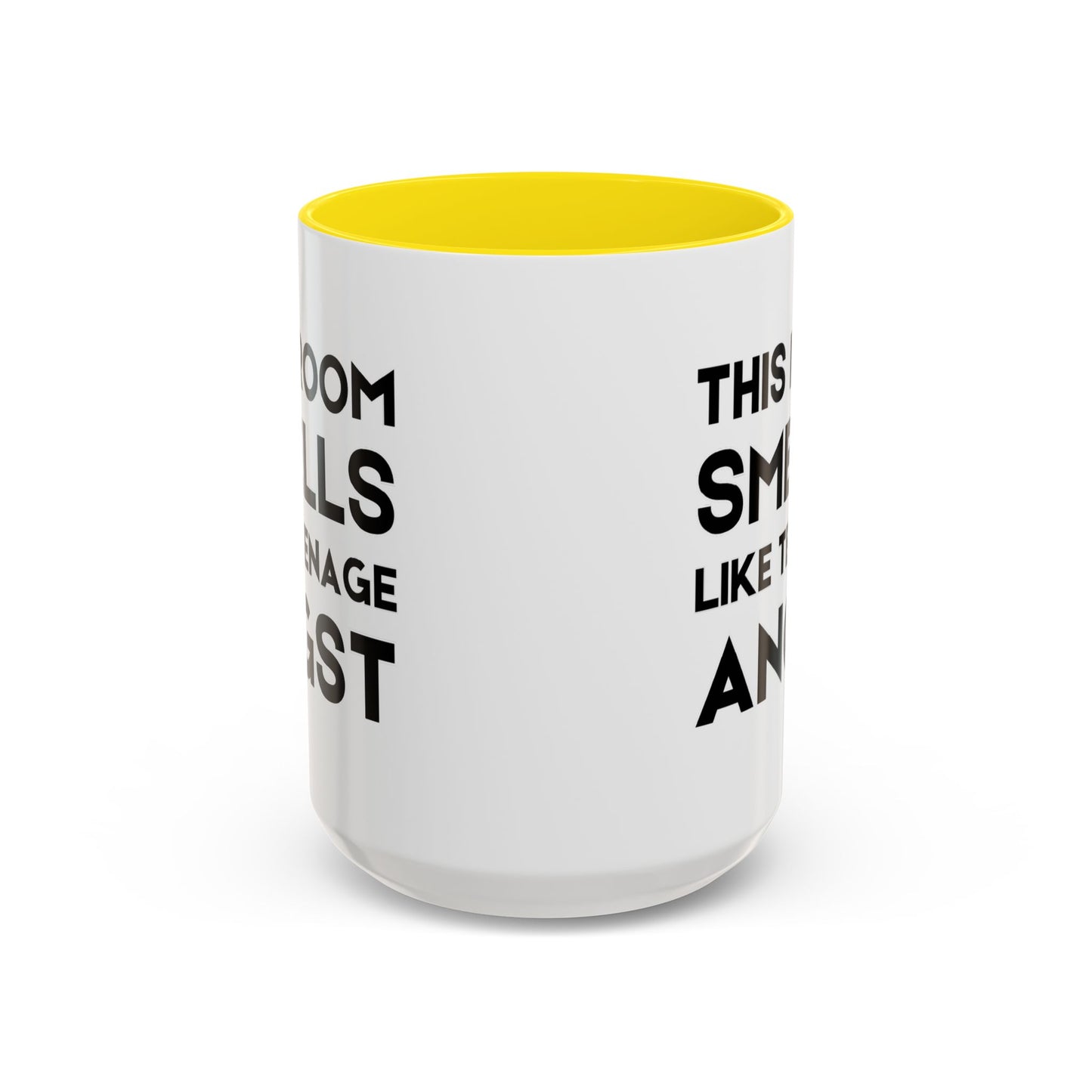 This Room Smells Like Teenage Angst - Classroom Clapback: Accent Coffee Mug (11, 15oz)
