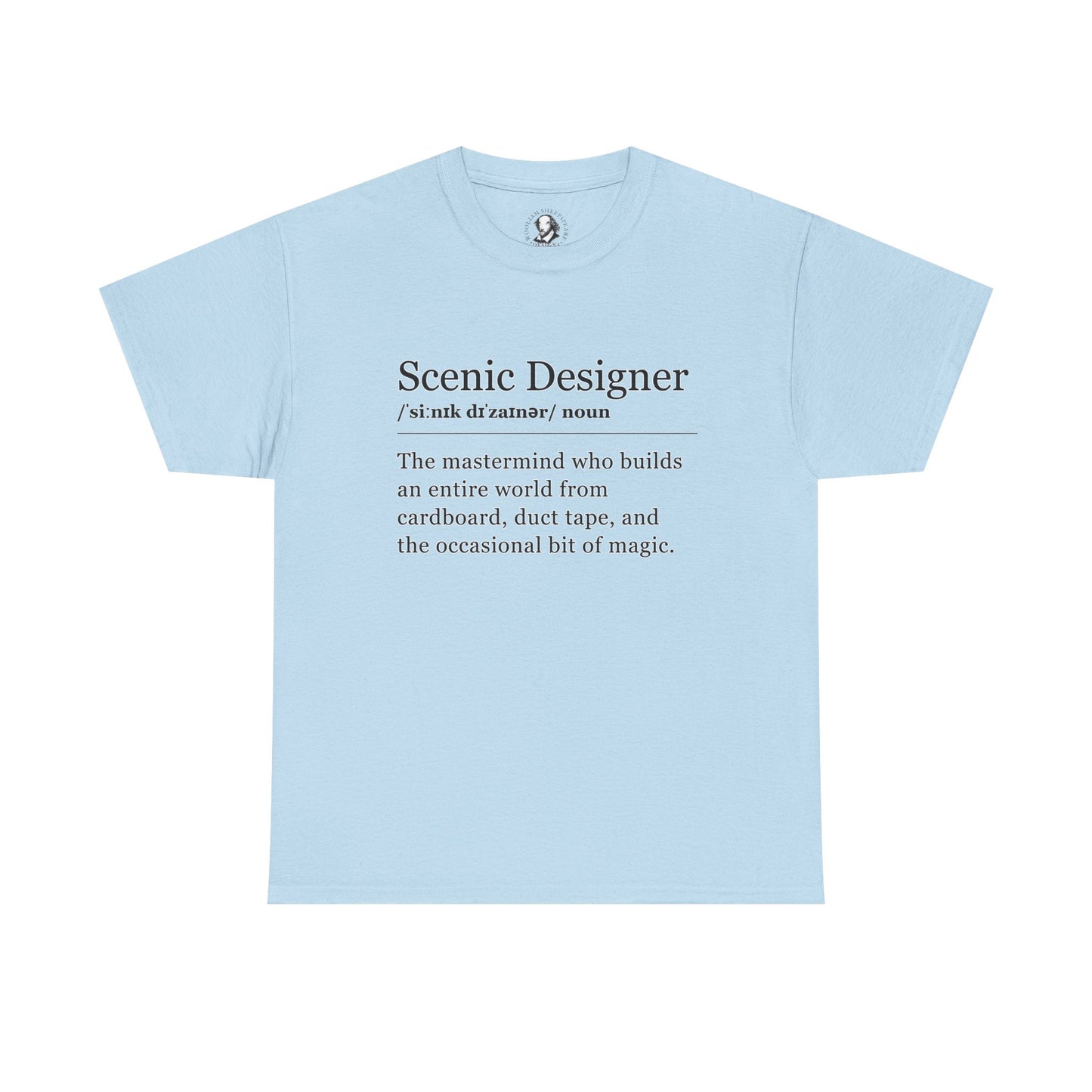 Theater Definitions: Scene Designer, Unisex Tee, Performing Arts Shirt, Theater Lover Gift, Drama Teacher Tee, Designer Gift