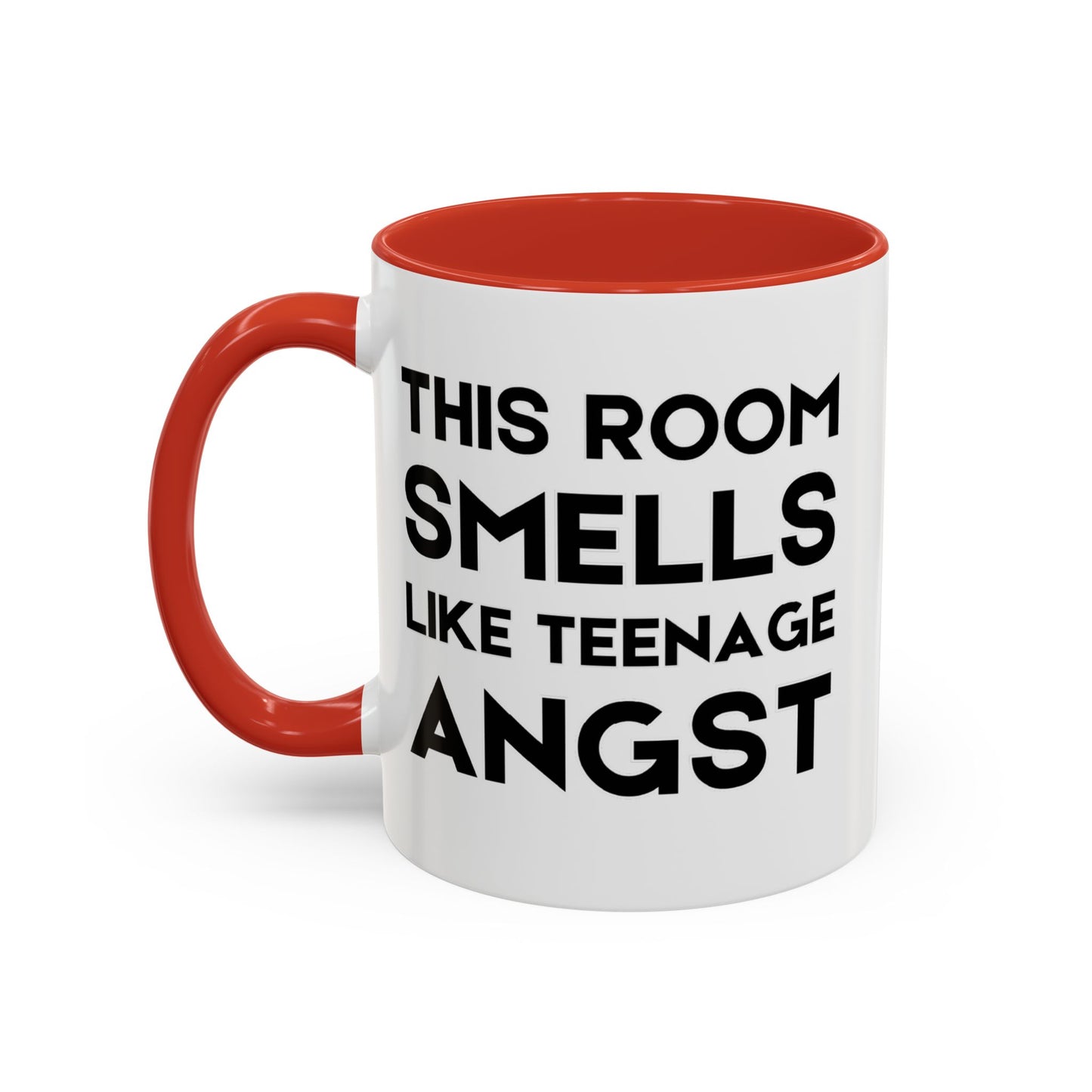 This Room Smells Like Teenage Angst - Classroom Clapback: Accent Coffee Mug (11, 15oz)