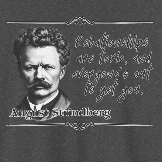August Strindberg: Hot Writer/Cool Tee  - For Brooders, Dreamers, and Drama Enthusiasts Drama Teacher, Theater Lover Gift, Bookworm Top