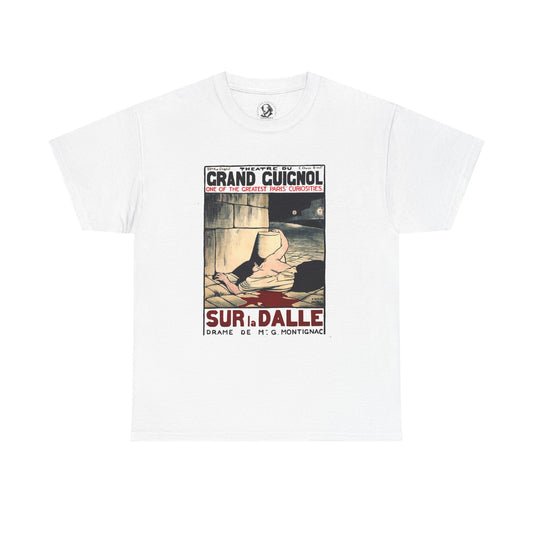 Grand Guignol "Sur la Dalle" Bloody Cobblestones Shirt, Gothic Halloween Gift for Horror Lovers