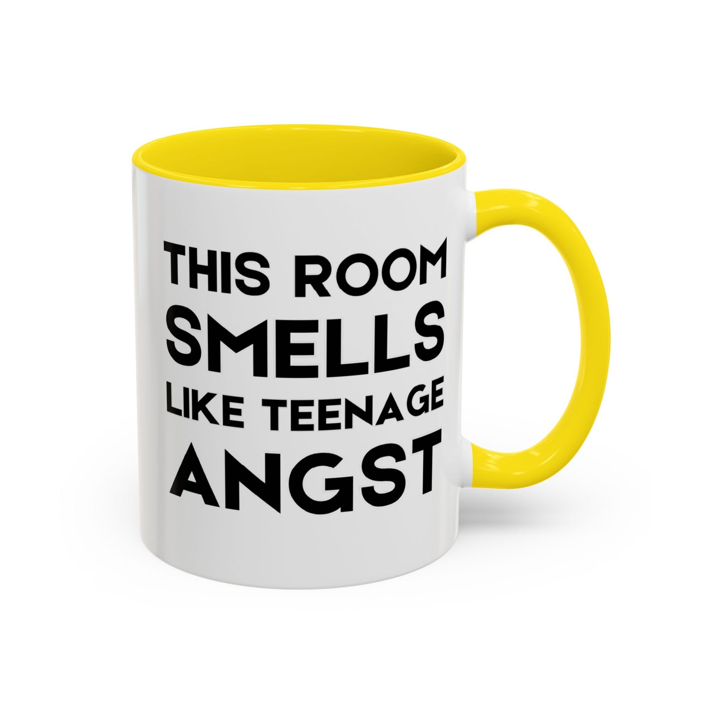 This Room Smells Like Teenage Angst - Classroom Clapback: Accent Coffee Mug (11, 15oz)