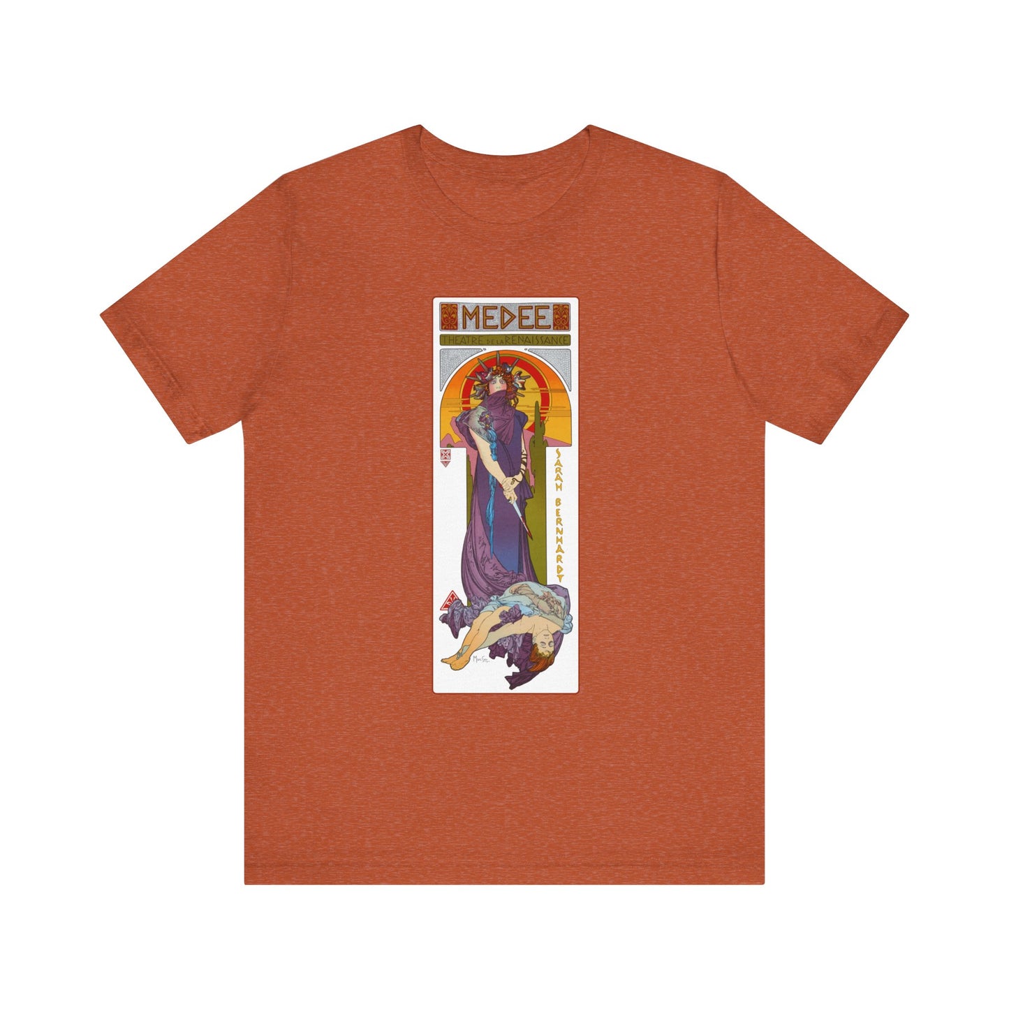 Sarah Bernhardt Medea T-Shirt - Alphonse Mucha Art Nouveau Design | Bella+Canvas 3001 | Limited Edition | Free Shipping