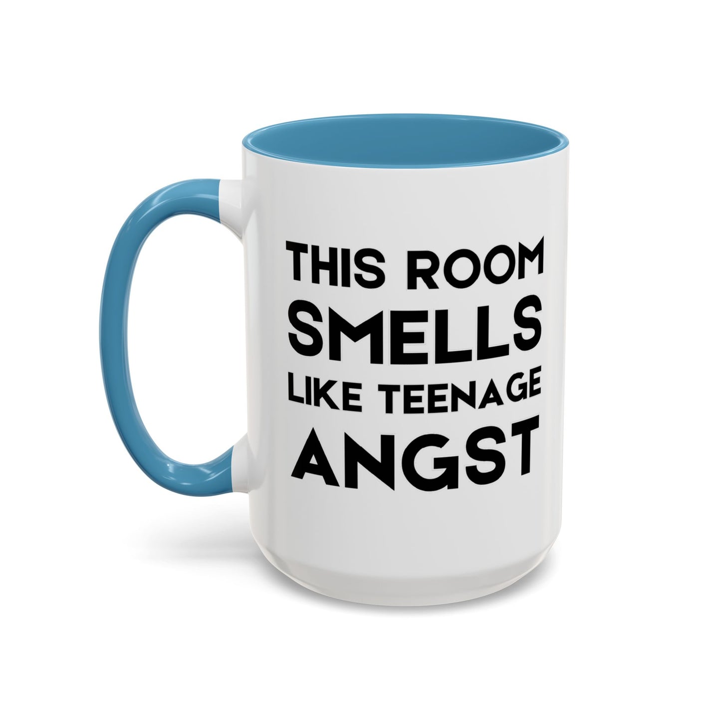 This Room Smells Like Teenage Angst - Classroom Clapback: Accent Coffee Mug (11, 15oz)