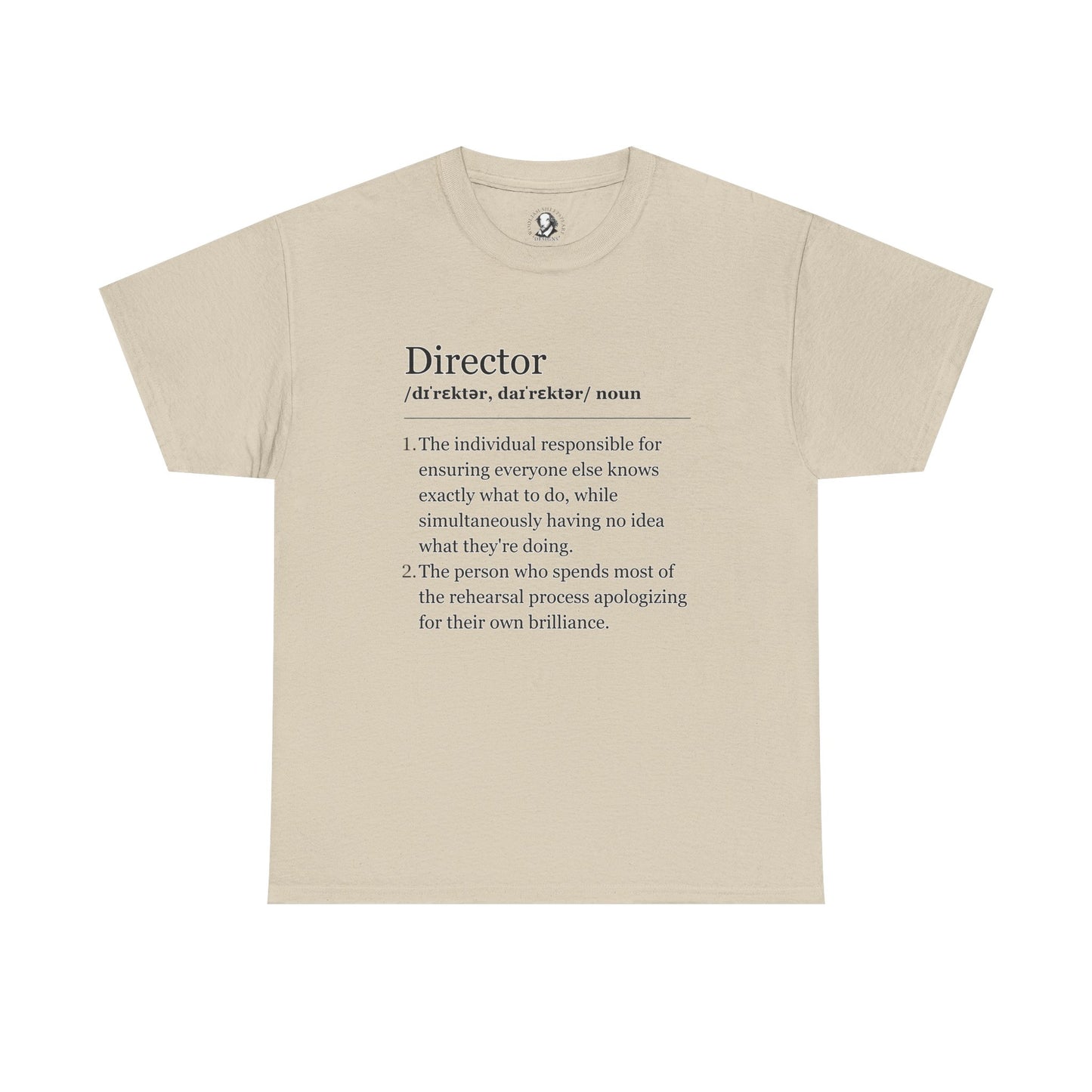 Theater Definitions - Director:  Funny Theater Tee Shirt, Gift for Creative Leaders, Theater Lover Gift, Drama Teacher Tee