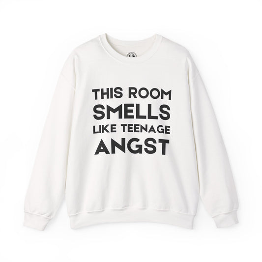Funny Teacher Gift - This Room Smells Like Teenage Angst - Teacher's Whispered Words Sweatshirt, Funny Educator Gift, School Staff Apparel