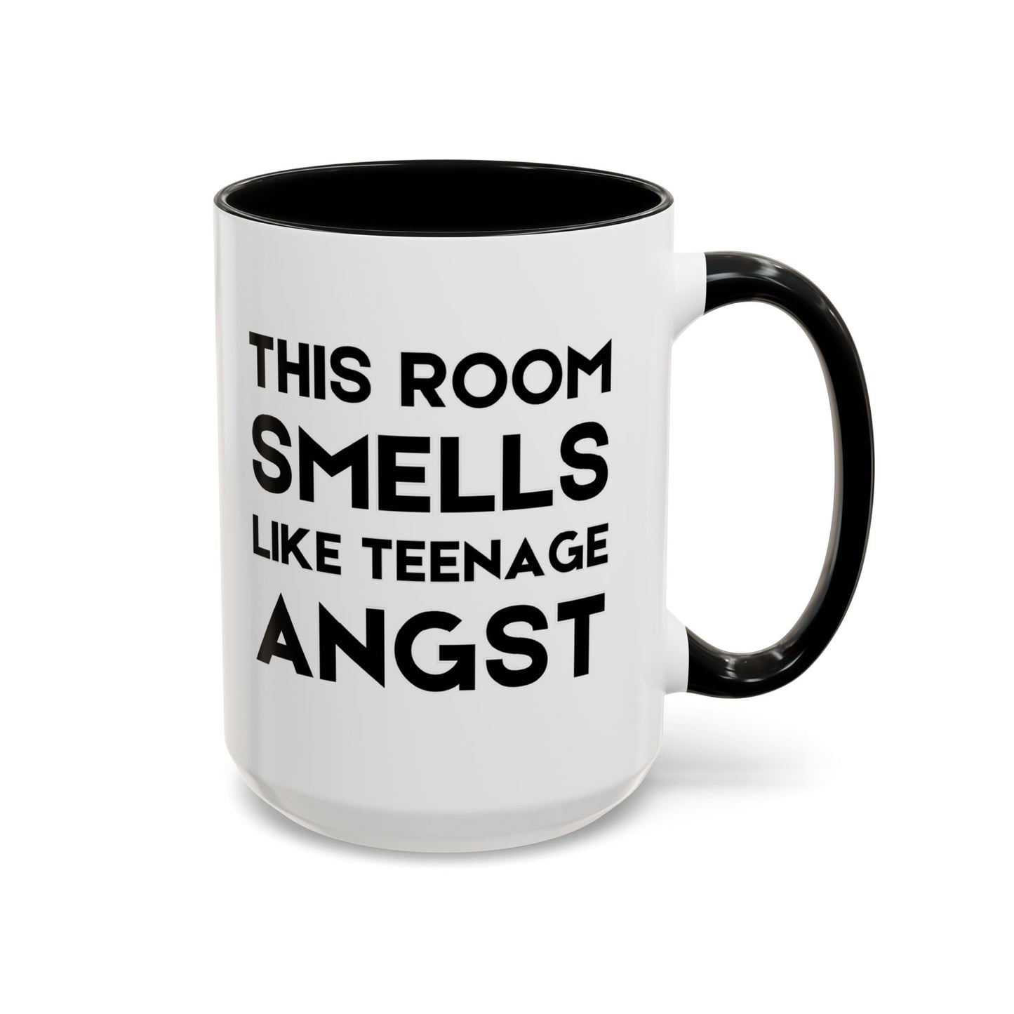 This Room Smells Like Teenage Angst - Classroom Clapback: Accent Coffee Mug (11, 15oz)