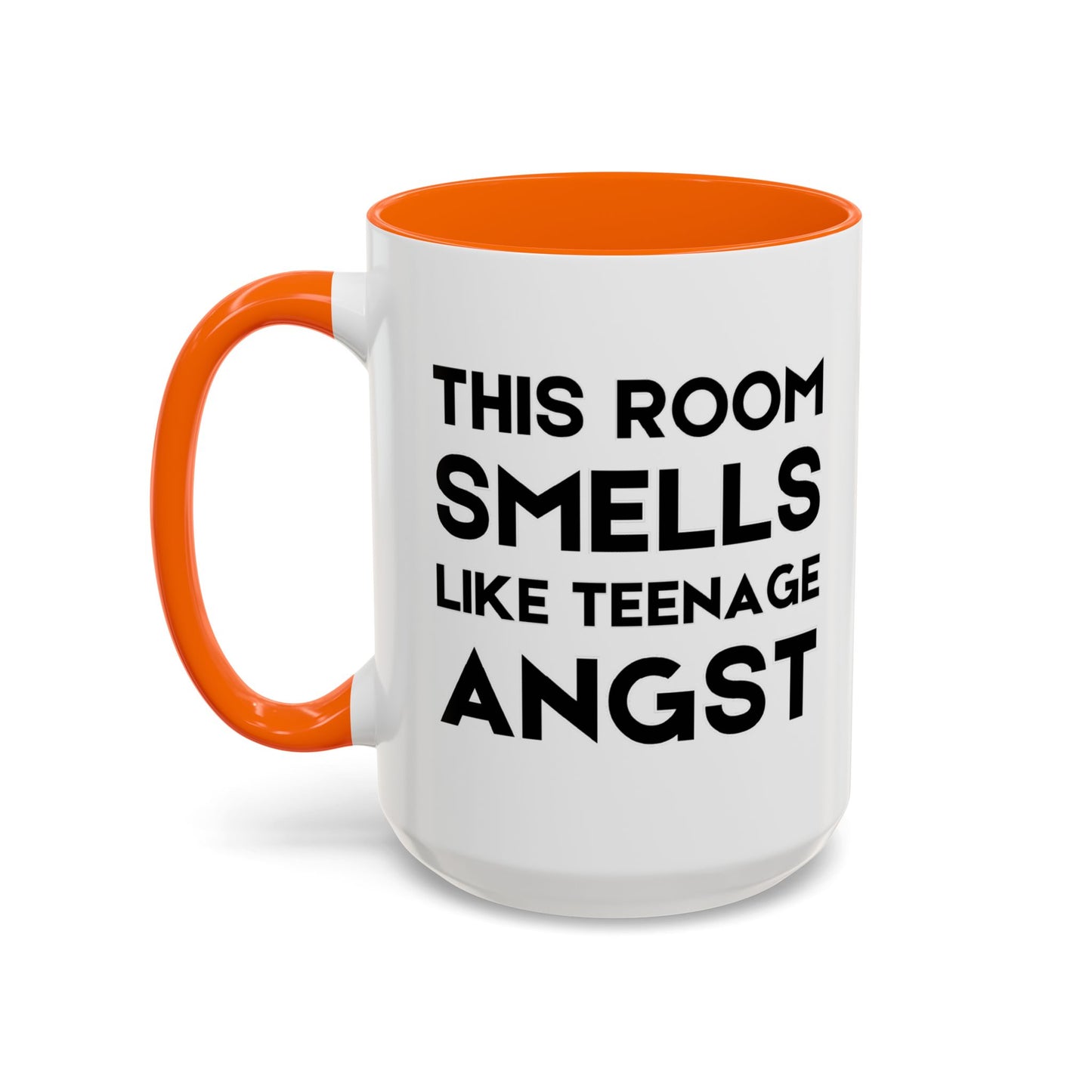 This Room Smells Like Teenage Angst - Classroom Clapback: Accent Coffee Mug (11, 15oz)