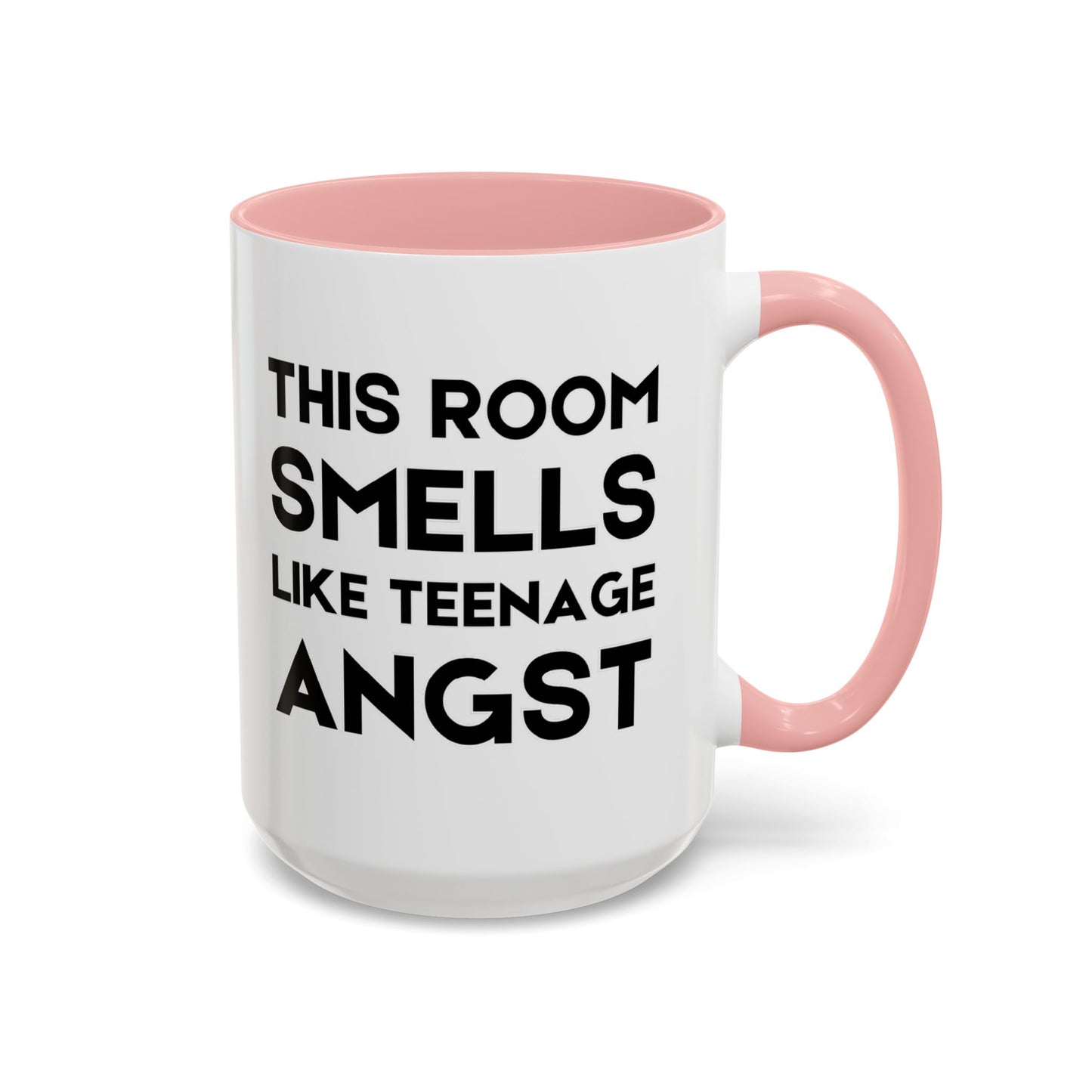 This Room Smells Like Teenage Angst - Classroom Clapback: Accent Coffee Mug (11, 15oz)