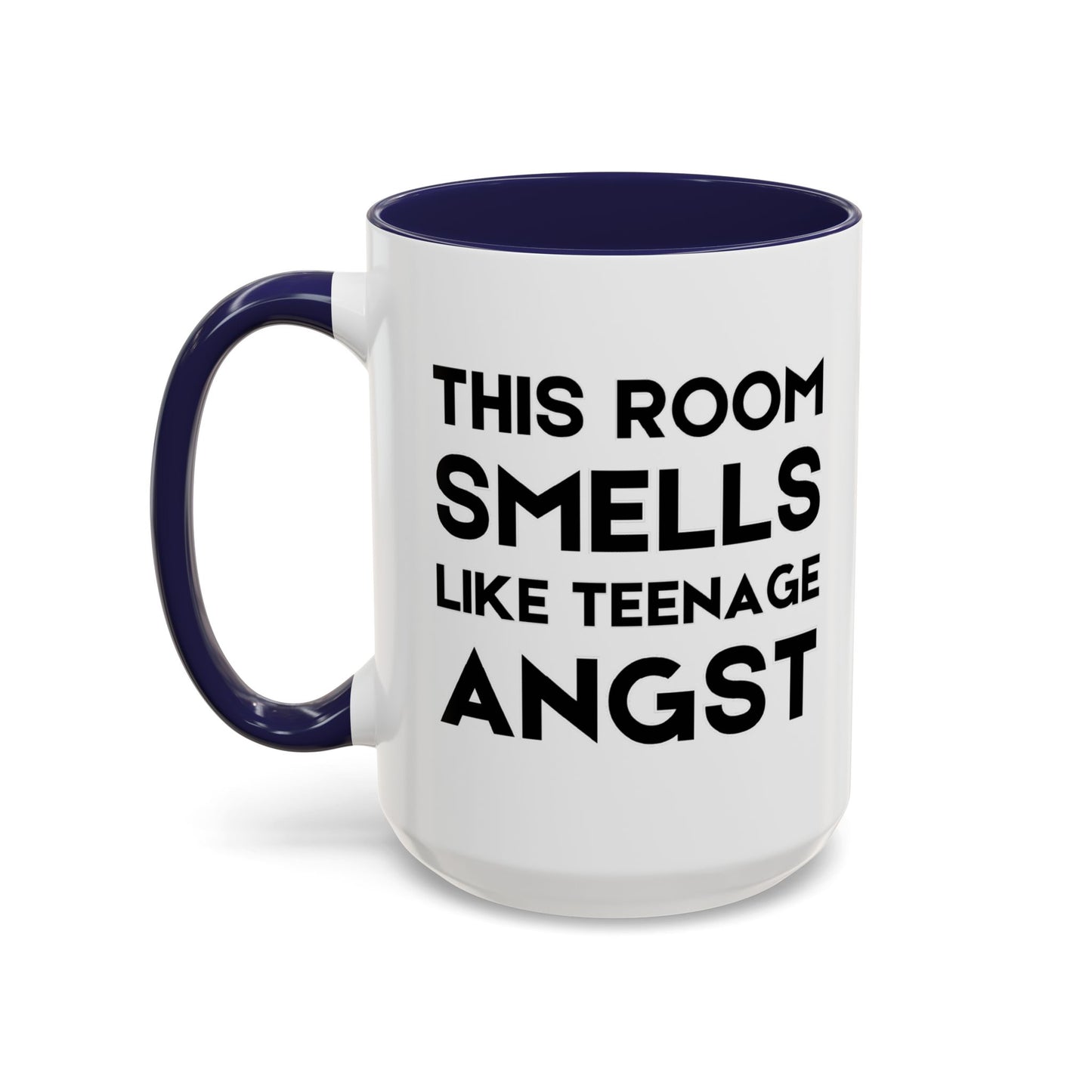 This Room Smells Like Teenage Angst - Classroom Clapback: Accent Coffee Mug (11, 15oz)