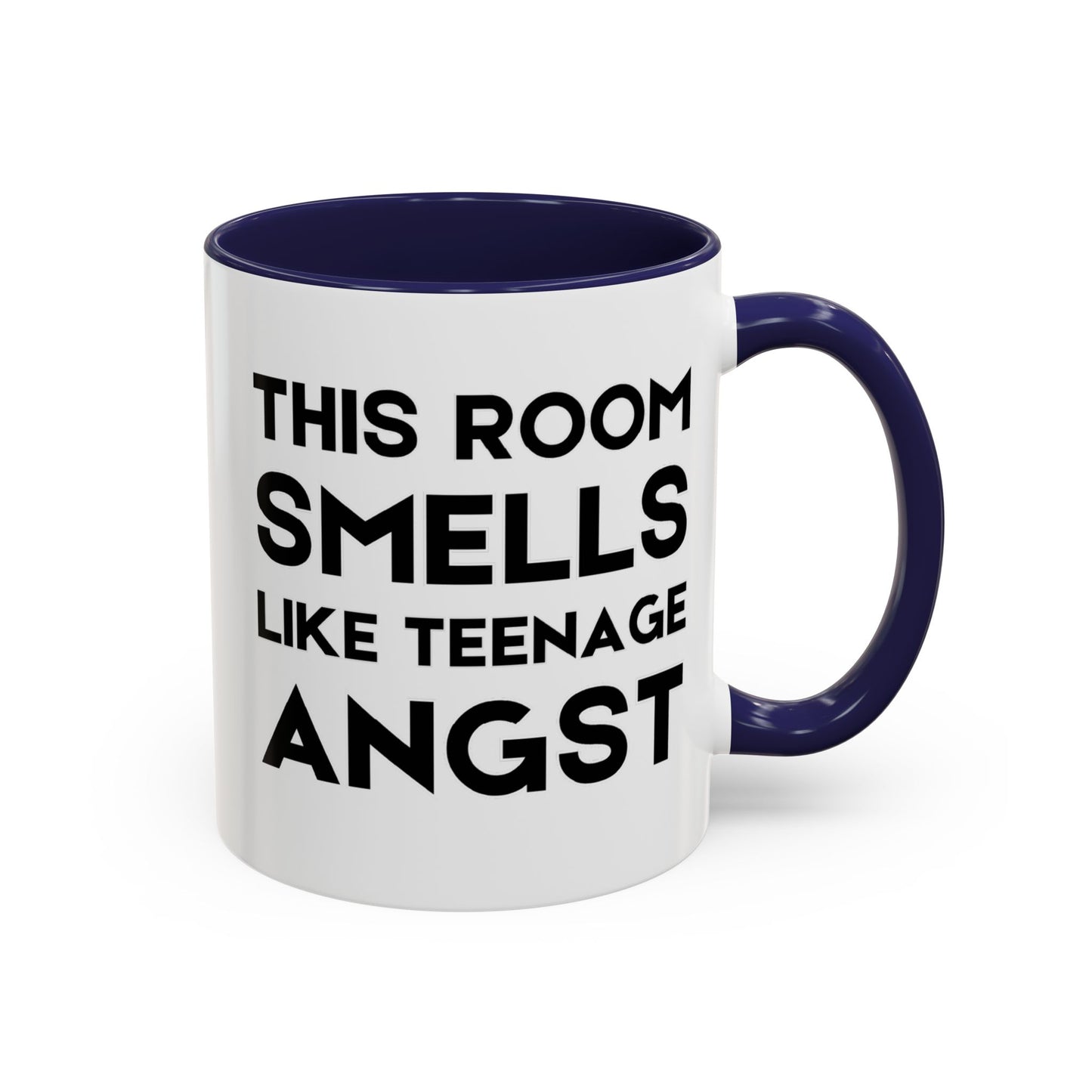 This Room Smells Like Teenage Angst - Classroom Clapback: Accent Coffee Mug (11, 15oz)