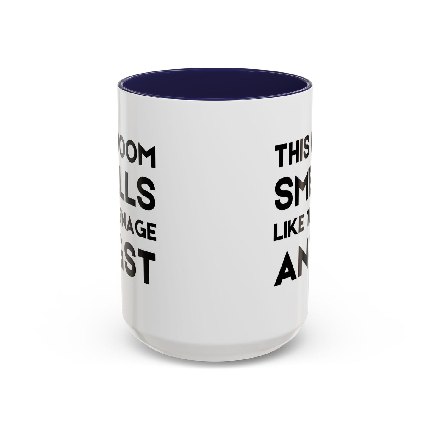 This Room Smells Like Teenage Angst - Classroom Clapback: Accent Coffee Mug (11, 15oz)
