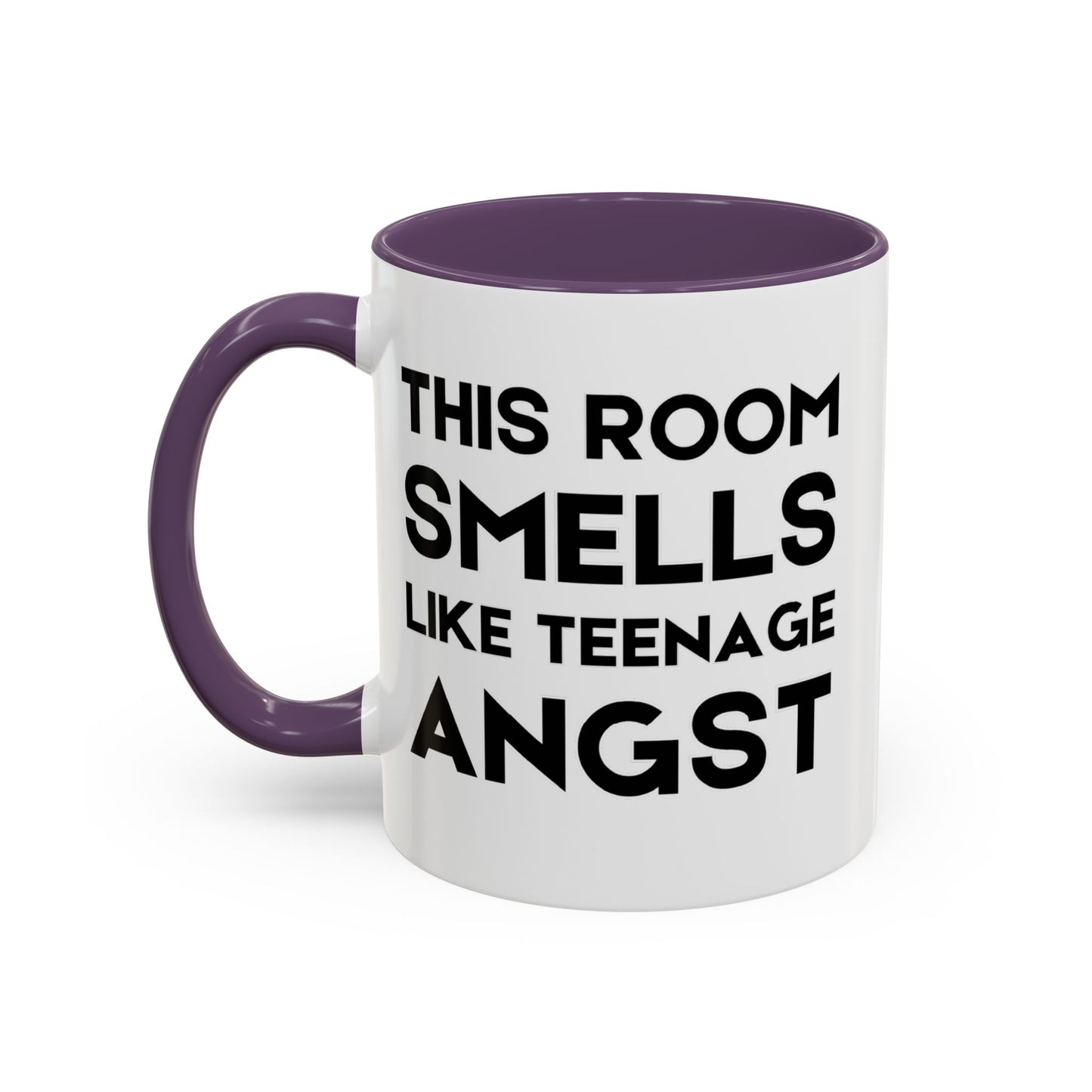 This Room Smells Like Teenage Angst - Classroom Clapback: Accent Coffee Mug (11, 15oz)