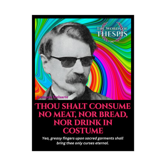Actor Commandments Print - "Thou Shalt Consume No Meat ..." -Funny Theatre Wall Art, Gifts for Actors, Stage Managers, Drama Teachers