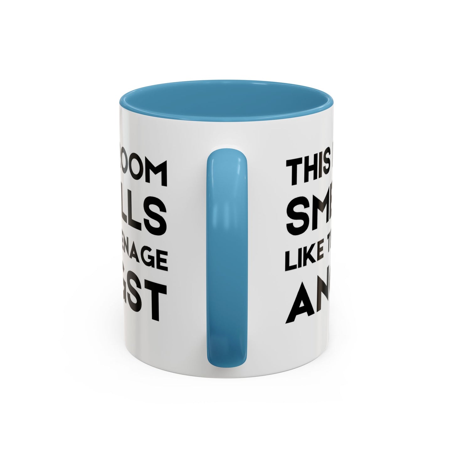 This Room Smells Like Teenage Angst - Classroom Clapback: Accent Coffee Mug (11, 15oz)