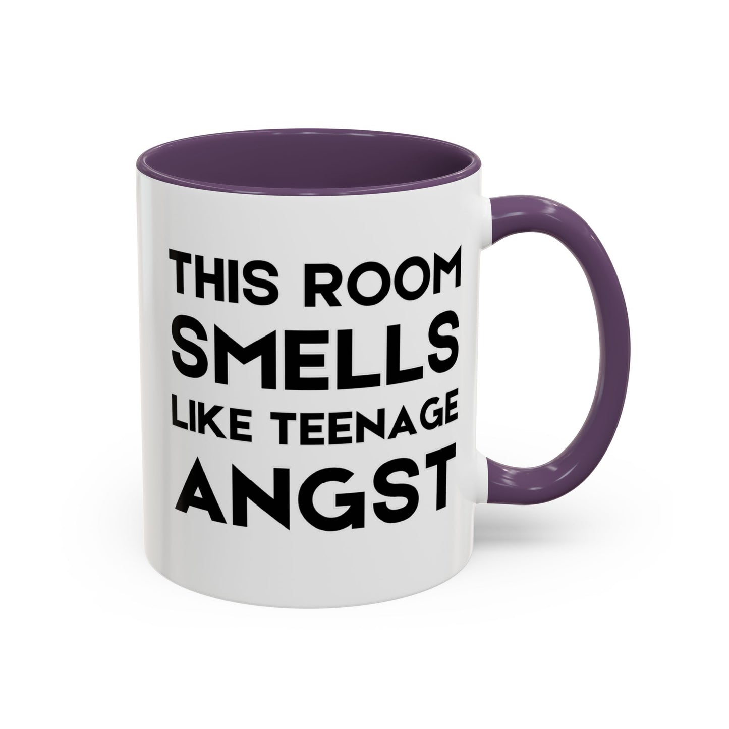 This Room Smells Like Teenage Angst - Classroom Clapback: Accent Coffee Mug (11, 15oz)