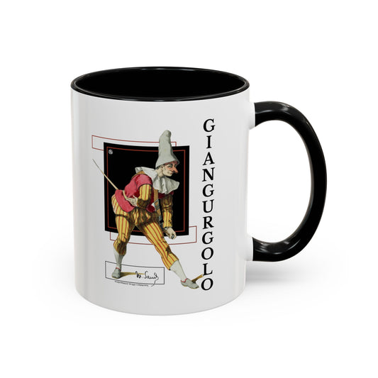 Giangurgolo Commedia dell'Arte Mug - Maurice Sand Theater Art - Vintage Italian Costume Cup 11oz or 15oz