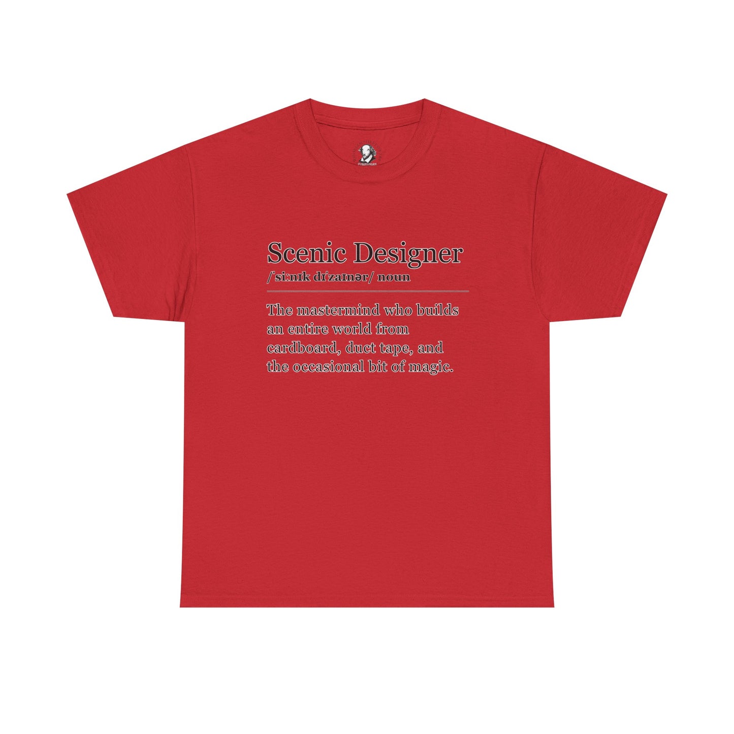 Theater Definitions: Scene Designer, Unisex Tee, Performing Arts Shirt, Theater Lover Gift, Drama Teacher Tee, Designer Gift