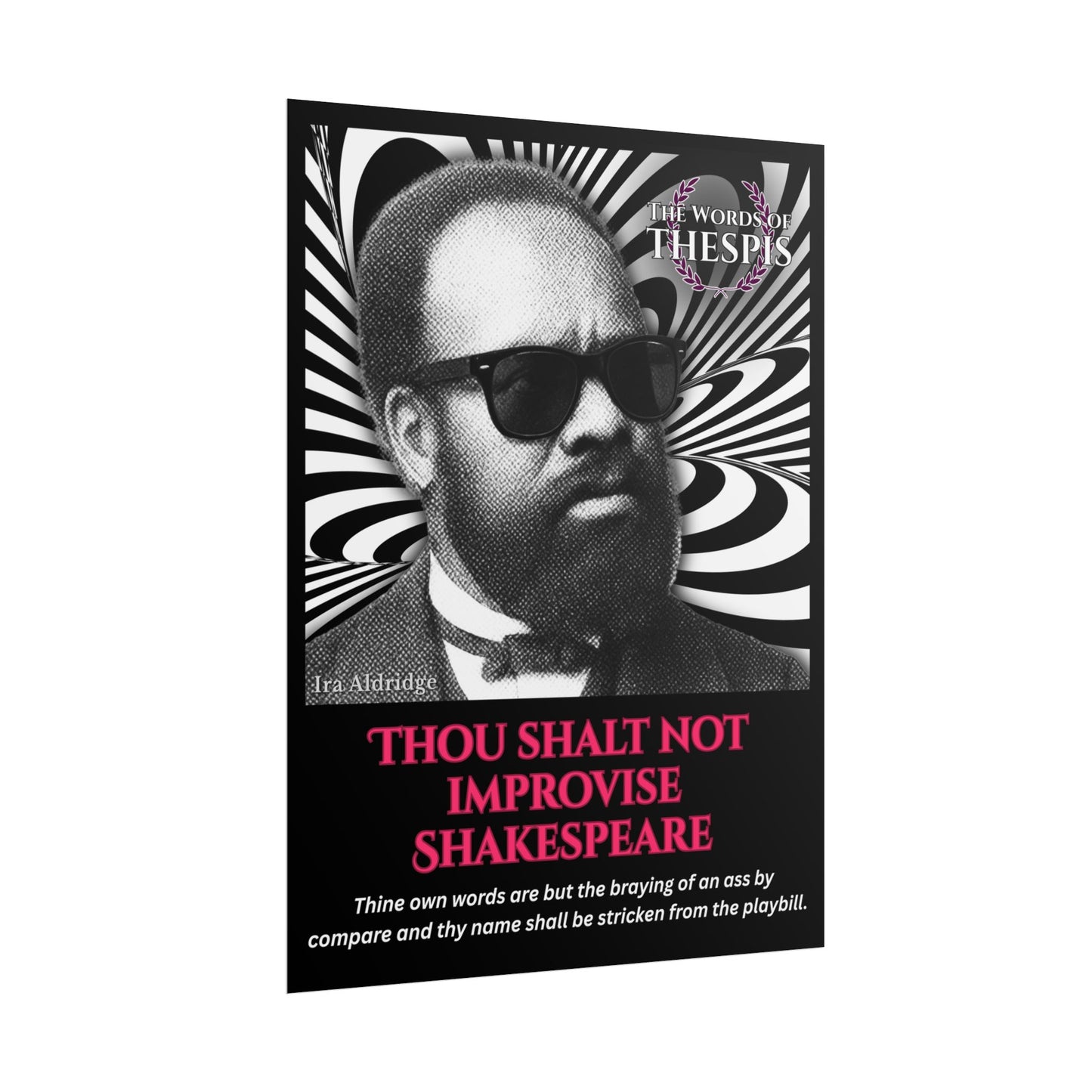 Actor Commandments Print - "Thou Shalt Not Improvise Shakespeare" - Funny Theatre Wall Art, Gifts for Actors, Drama Teachers