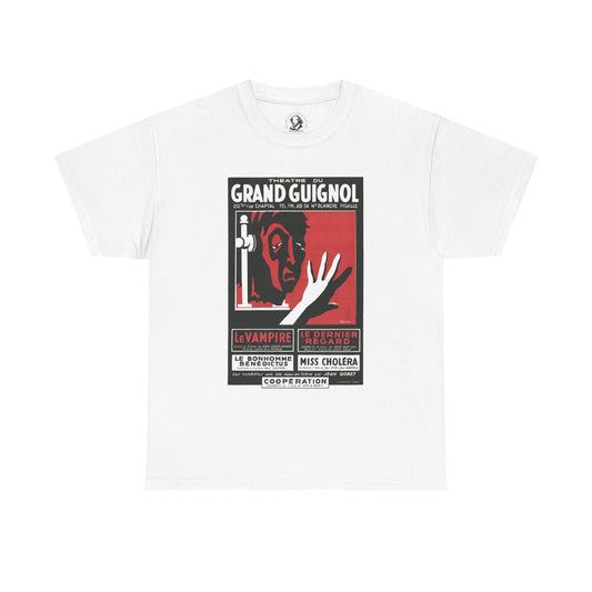 Grand Guignol "Le Vampire" Horror Theater Poster Shirt - Vintage French Horror Theater Poster, Gothic Creepy Halloween Graphic Shirt