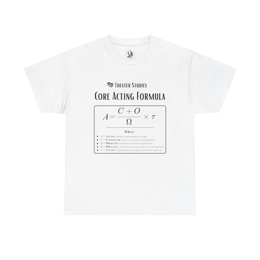 Theatre Math - Core Acting Formula | Funny Theater Student Shirt | Actor Gift Tee | Scientific Theater Collection