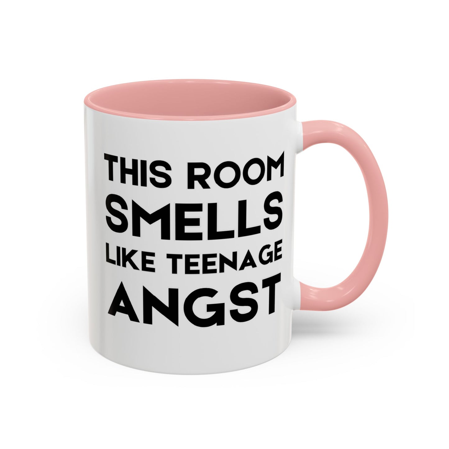 This Room Smells Like Teenage Angst - Classroom Clapback: Accent Coffee Mug (11, 15oz)