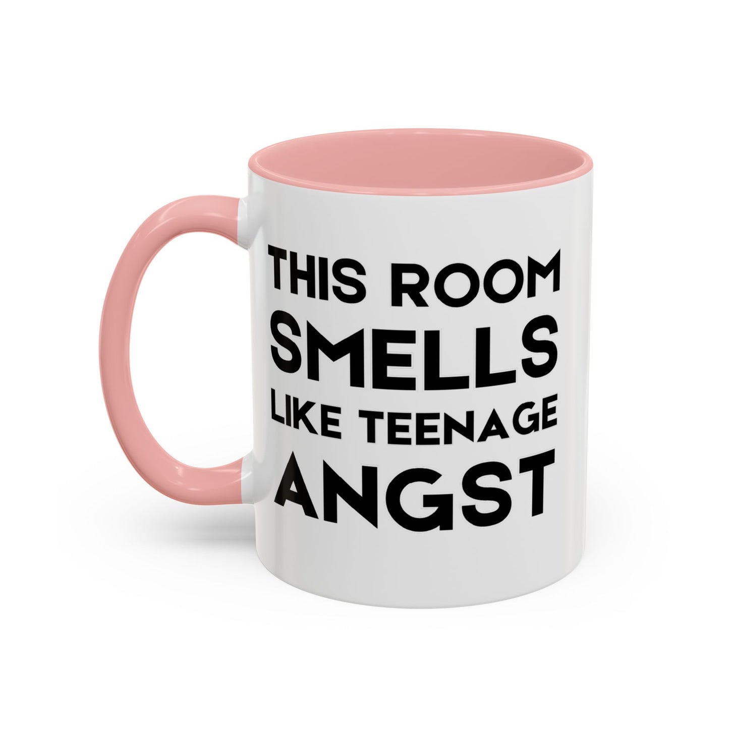 This Room Smells Like Teenage Angst - Classroom Clapback: Accent Coffee Mug (11, 15oz)