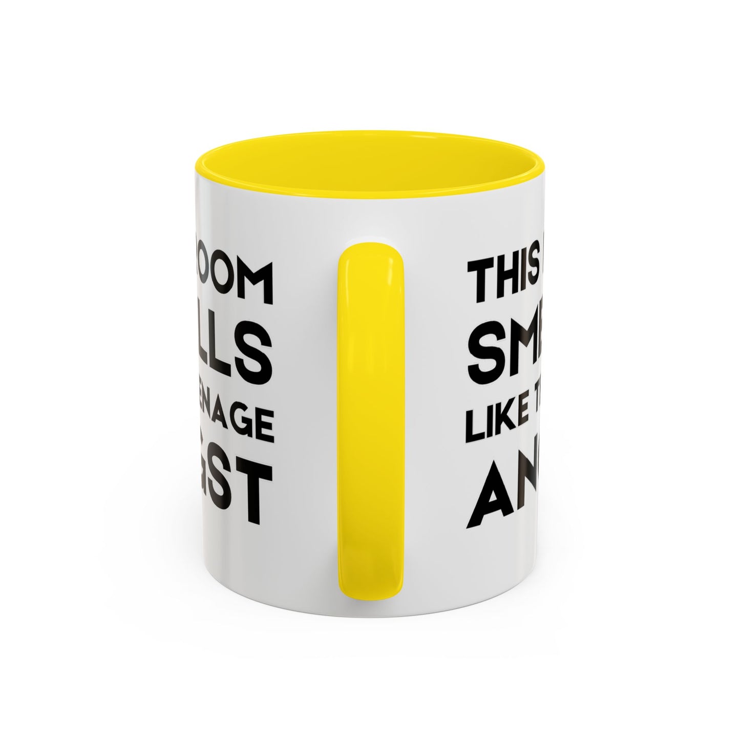 This Room Smells Like Teenage Angst - Classroom Clapback: Accent Coffee Mug (11, 15oz)