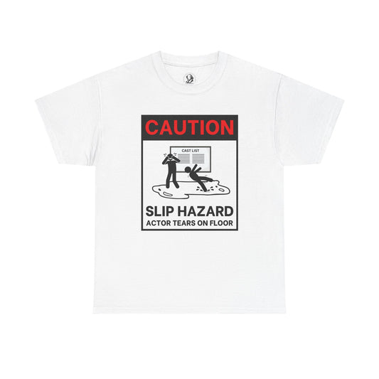Caution: Slip Hazard - Actor Tears on Floor Long Sleeve Tee | Funny Theater Shirt