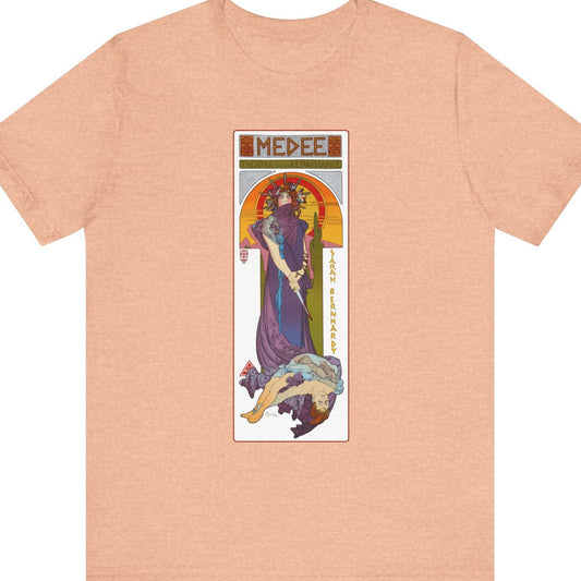 Sarah Bernhardt Medea T-Shirt - Alphonse Mucha Art Nouveau Design | Bella+Canvas 3001 | Limited Edition | Free Shipping