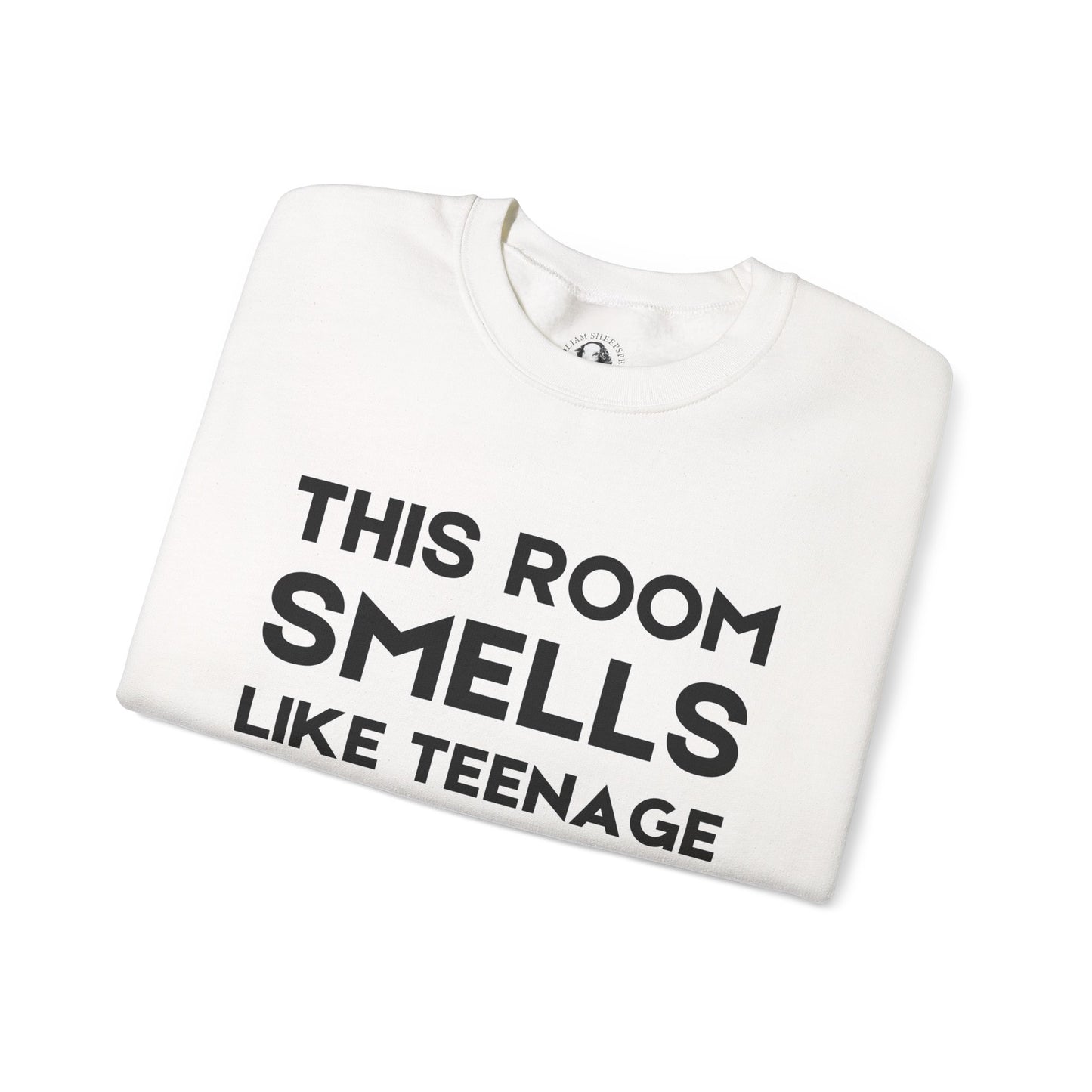 Funny Teacher Gift - This Room Smells Like Teenage Angst - Teacher's Whispered Words Sweatshirt, Funny Educator Gift, School Staff Apparel