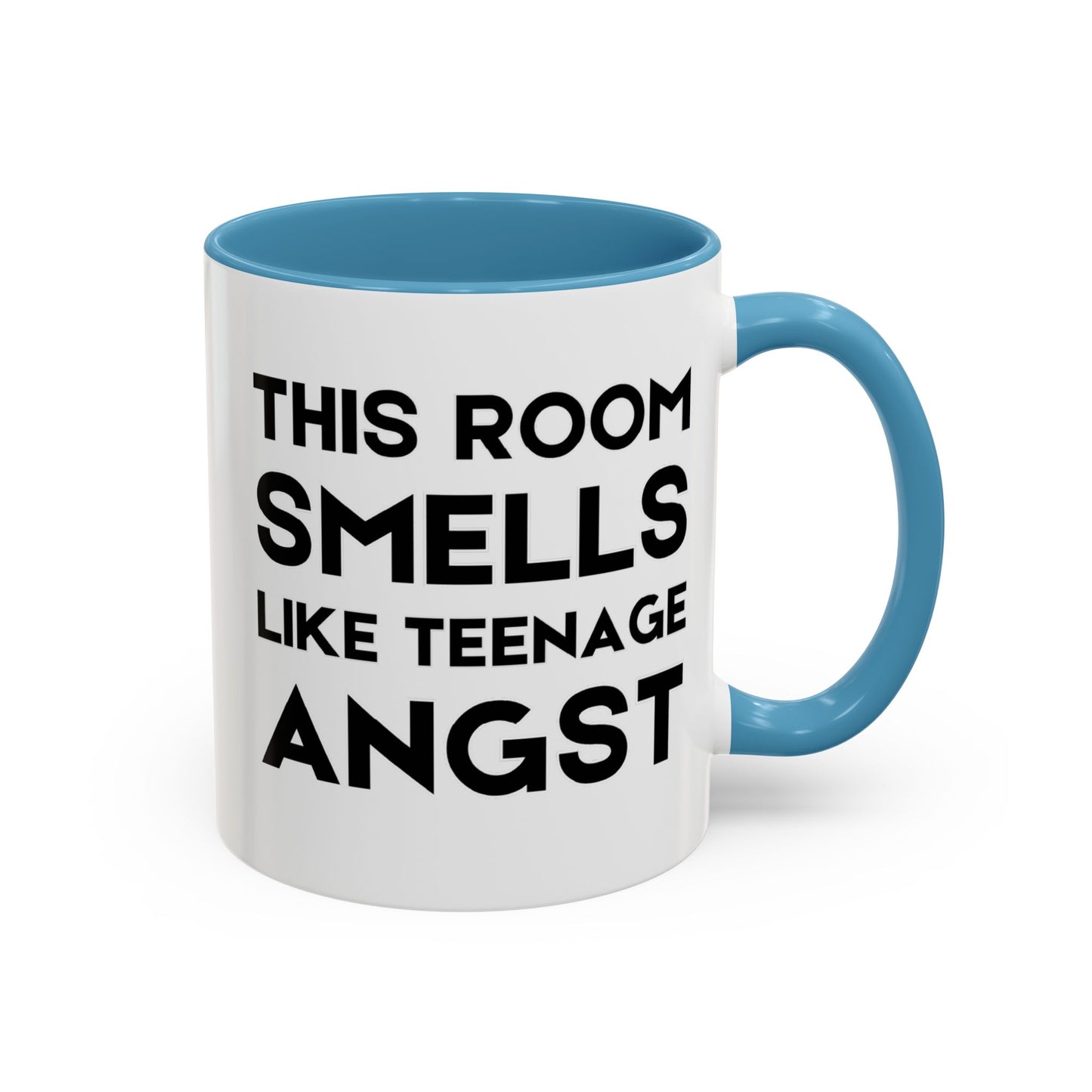 This Room Smells Like Teenage Angst - Classroom Clapback: Accent Coffee Mug (11, 15oz)