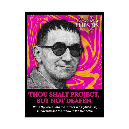 Actor Commandments Print - "Thou Shalt Project" - Funny Theatre Wall Art, Gifts for Actors, Stage Managers, Drama Teachers, & Theatre Lovers