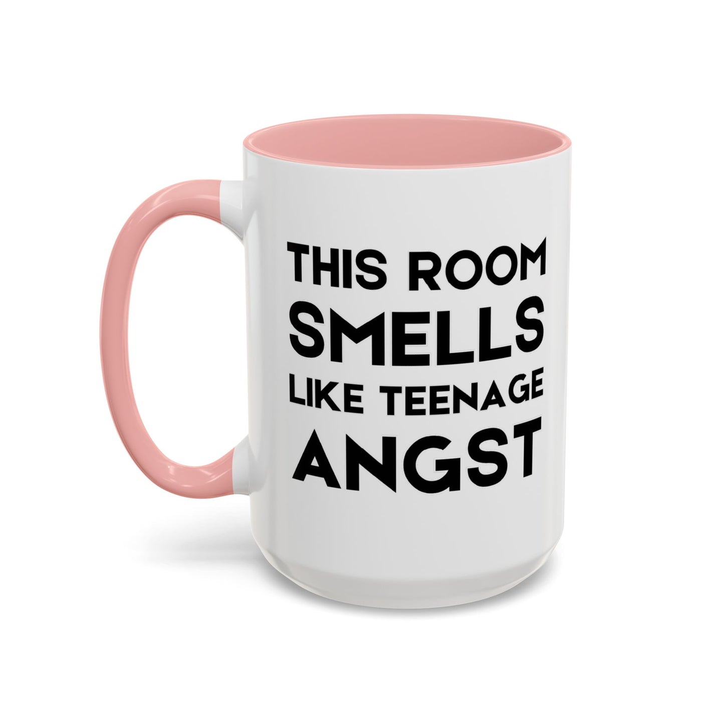This Room Smells Like Teenage Angst - Classroom Clapback: Accent Coffee Mug (11, 15oz)