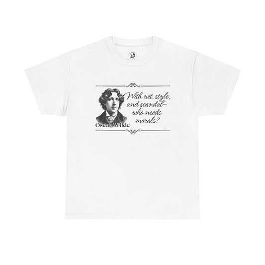 Oscar Wilde Quote T-Shirt, Playful Literary Tee, Unisex Cotton Shirt, Cheeky Statement Top, Gift for Book Lovers, Theater Lover's Apparel