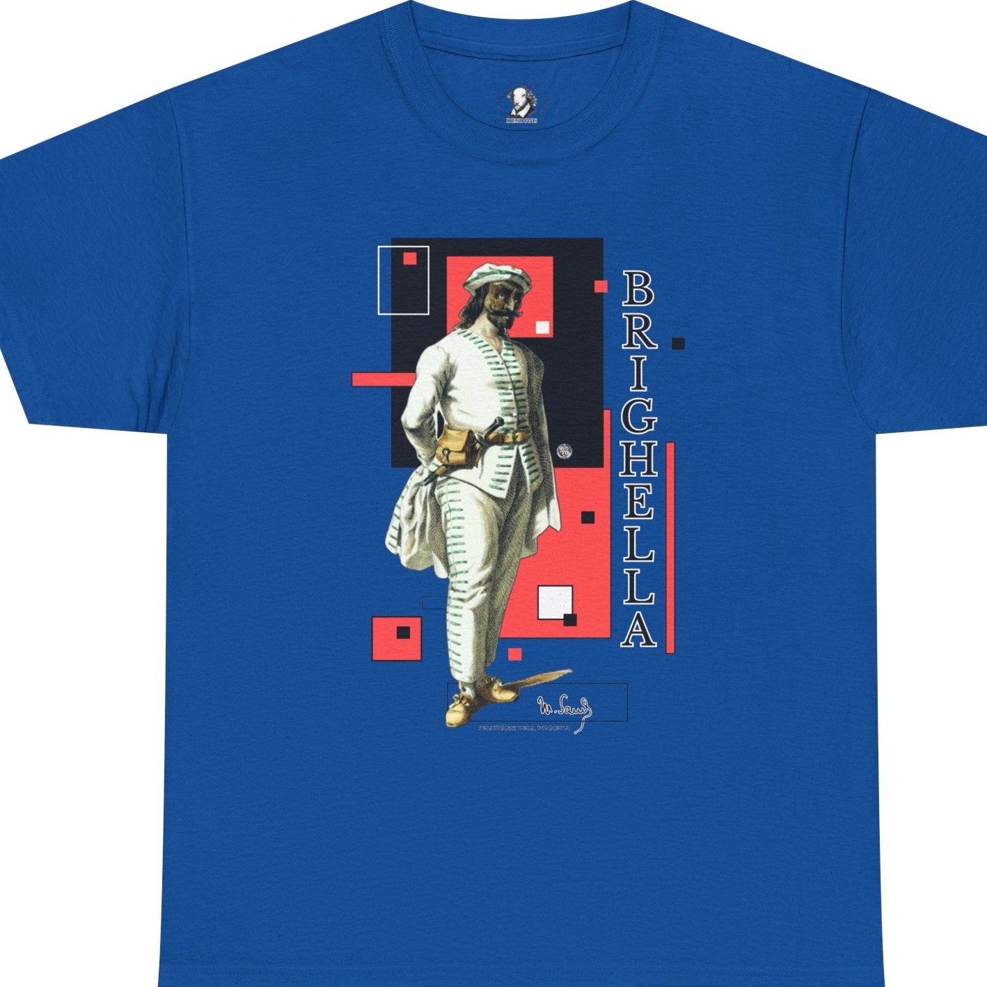 Brighella Commedia dell'Arte T-Shirt - Maurice Sand Vintage Theater Character Tee