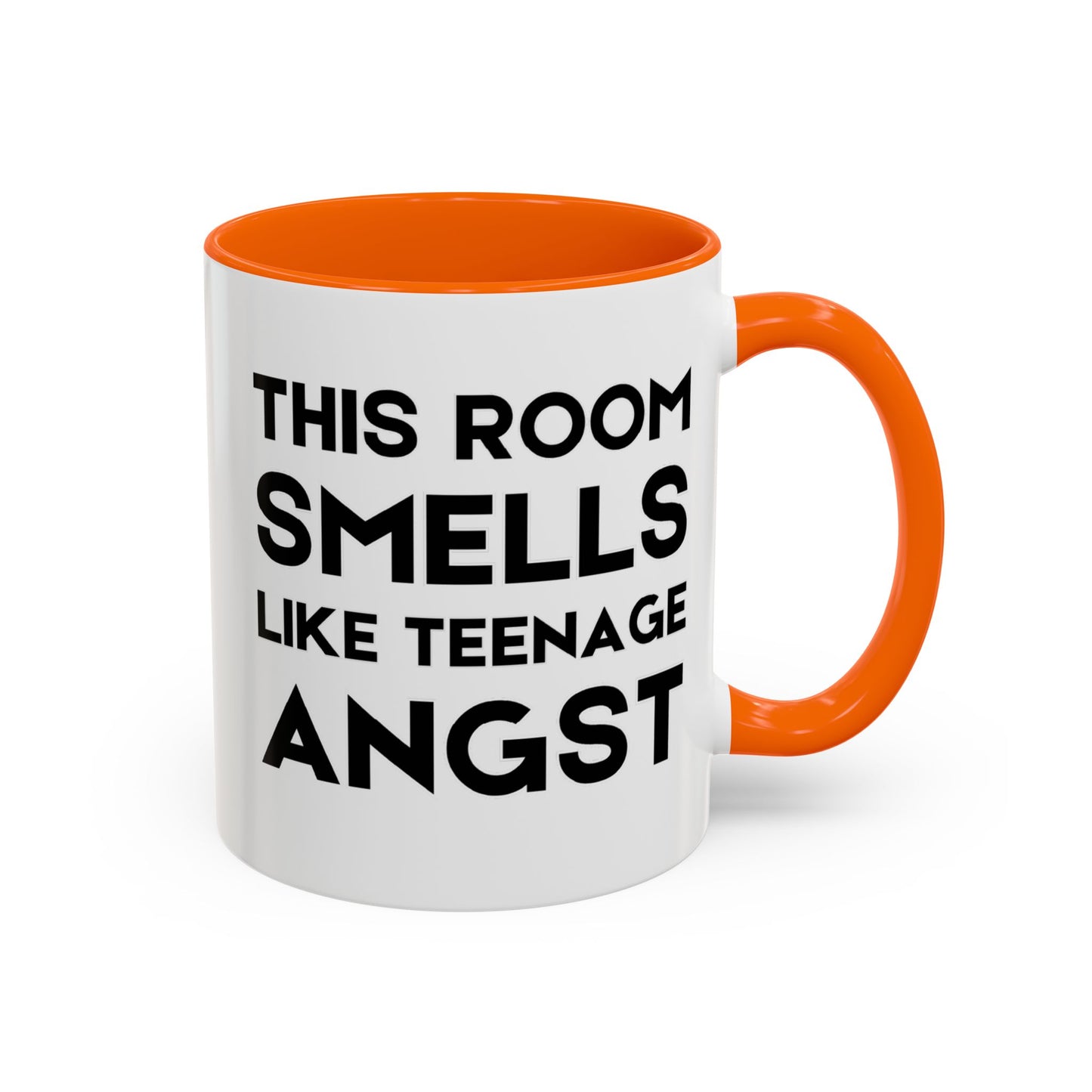 This Room Smells Like Teenage Angst - Classroom Clapback: Accent Coffee Mug (11, 15oz)