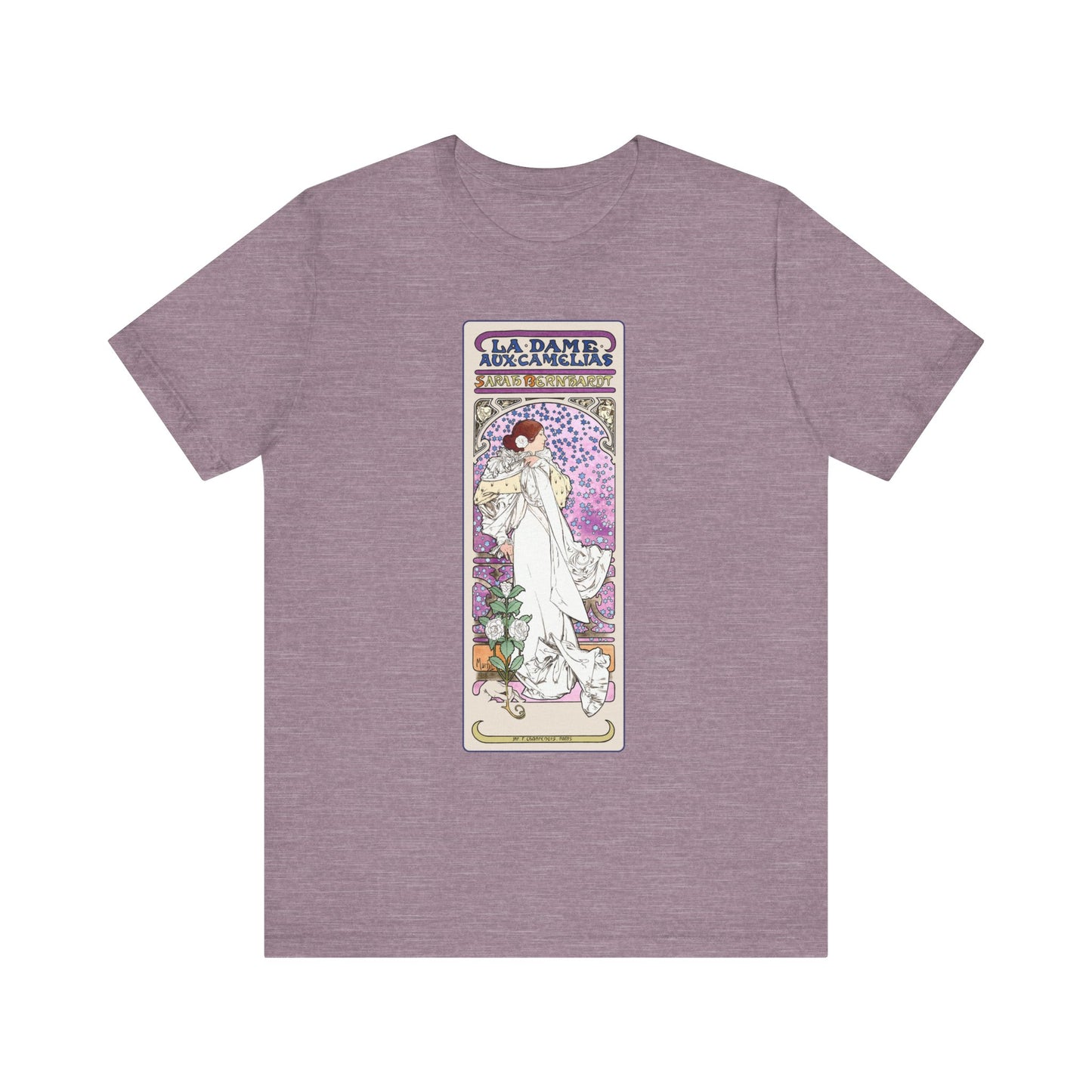 Sarah Bernhardt 'Camille' Art Nouveau T-Shirt - Alphonse Mucha Design | Bella+Canvas 3001 | Limited Edition Tee | Free Shipping