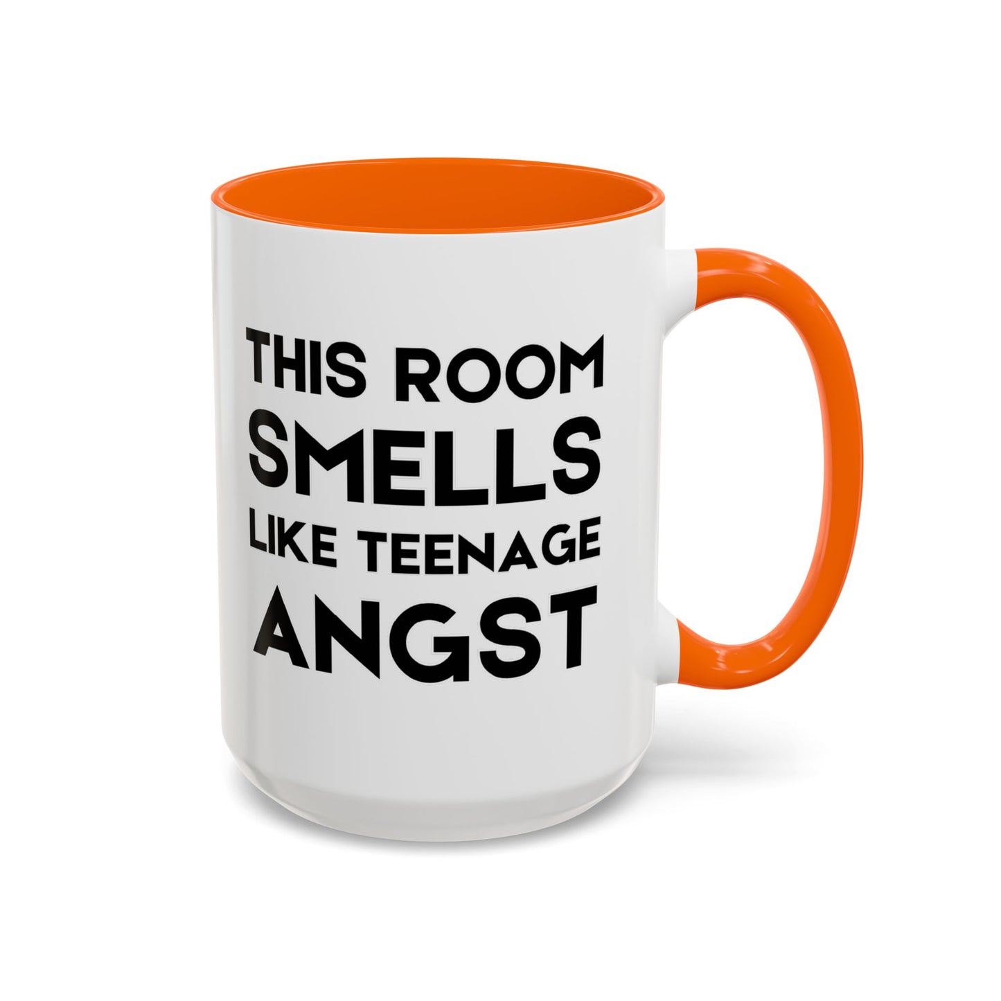 This Room Smells Like Teenage Angst - Classroom Clapback: Accent Coffee Mug (11, 15oz)