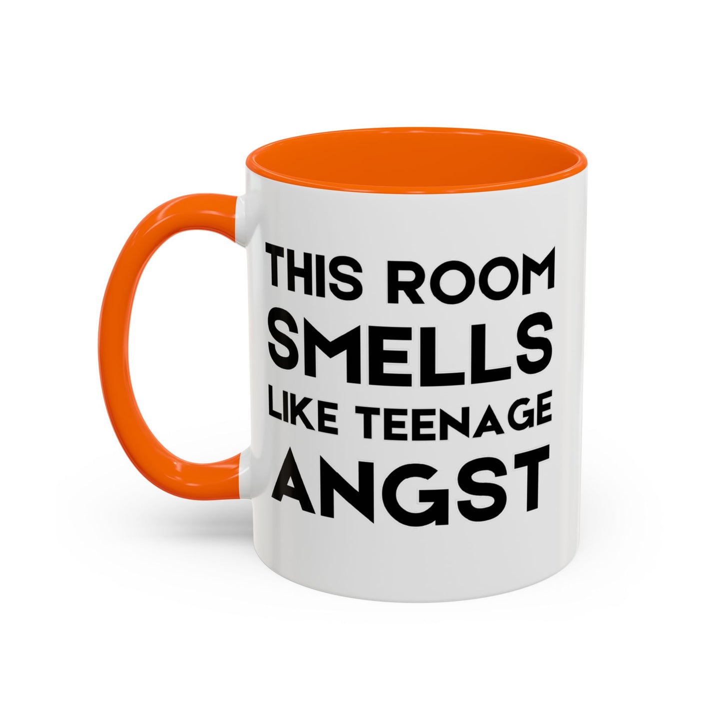 This Room Smells Like Teenage Angst - Classroom Clapback: Accent Coffee Mug (11, 15oz)
